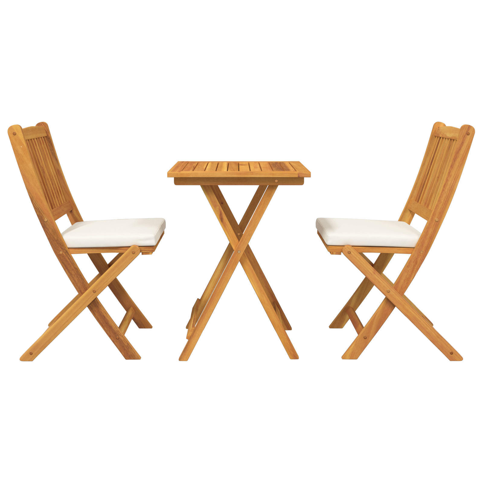 3-Piece Garden Bistro Set - Solid Acacia Wood - Image 7