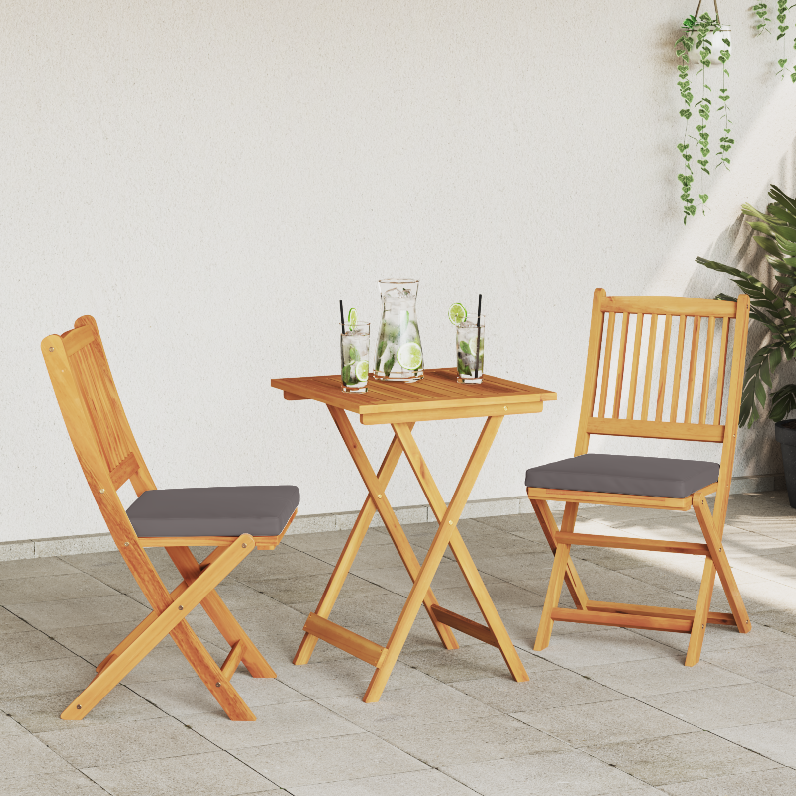 3 Piece Garden Bistro Set Solid Wood Acacia - Image 4
