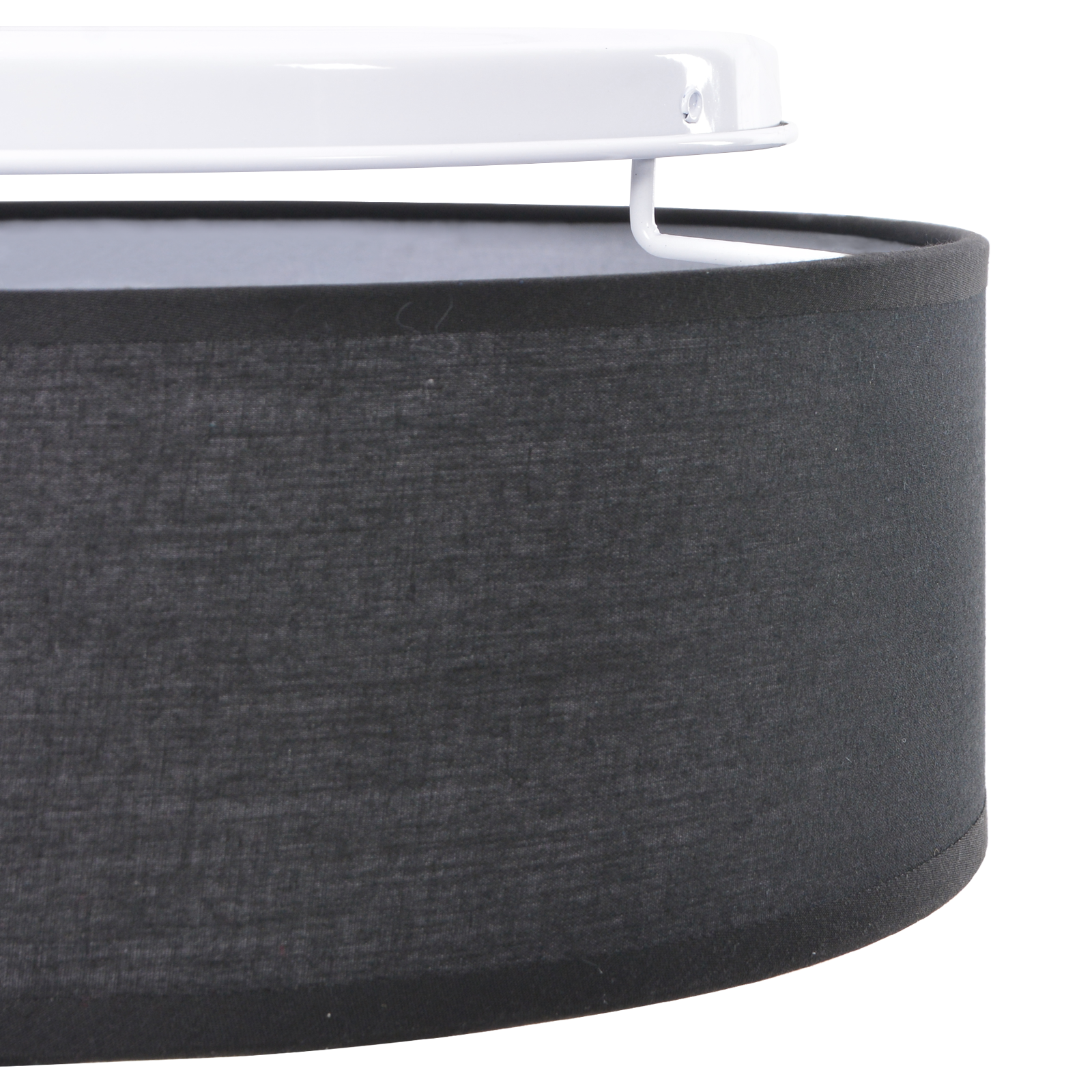 Ceiling Light - Black Fabric Flush Mount, 30 cm E27 - Image 6