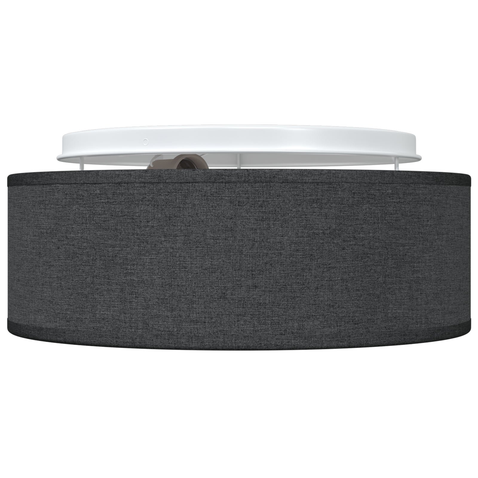 Ceiling Light - Black Fabric Flush Mount, 30 cm E27 - Image 3