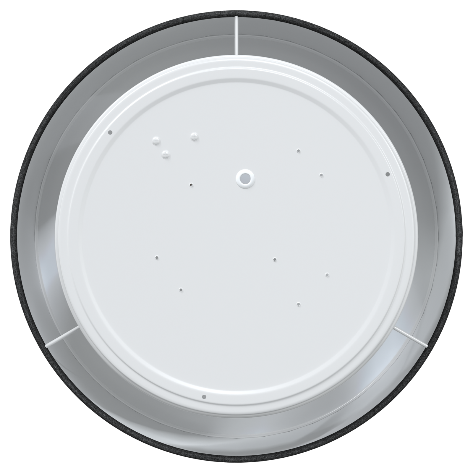 Ceiling Light - Black Fabric Flush Mount, 30 cm E27 - Image 4