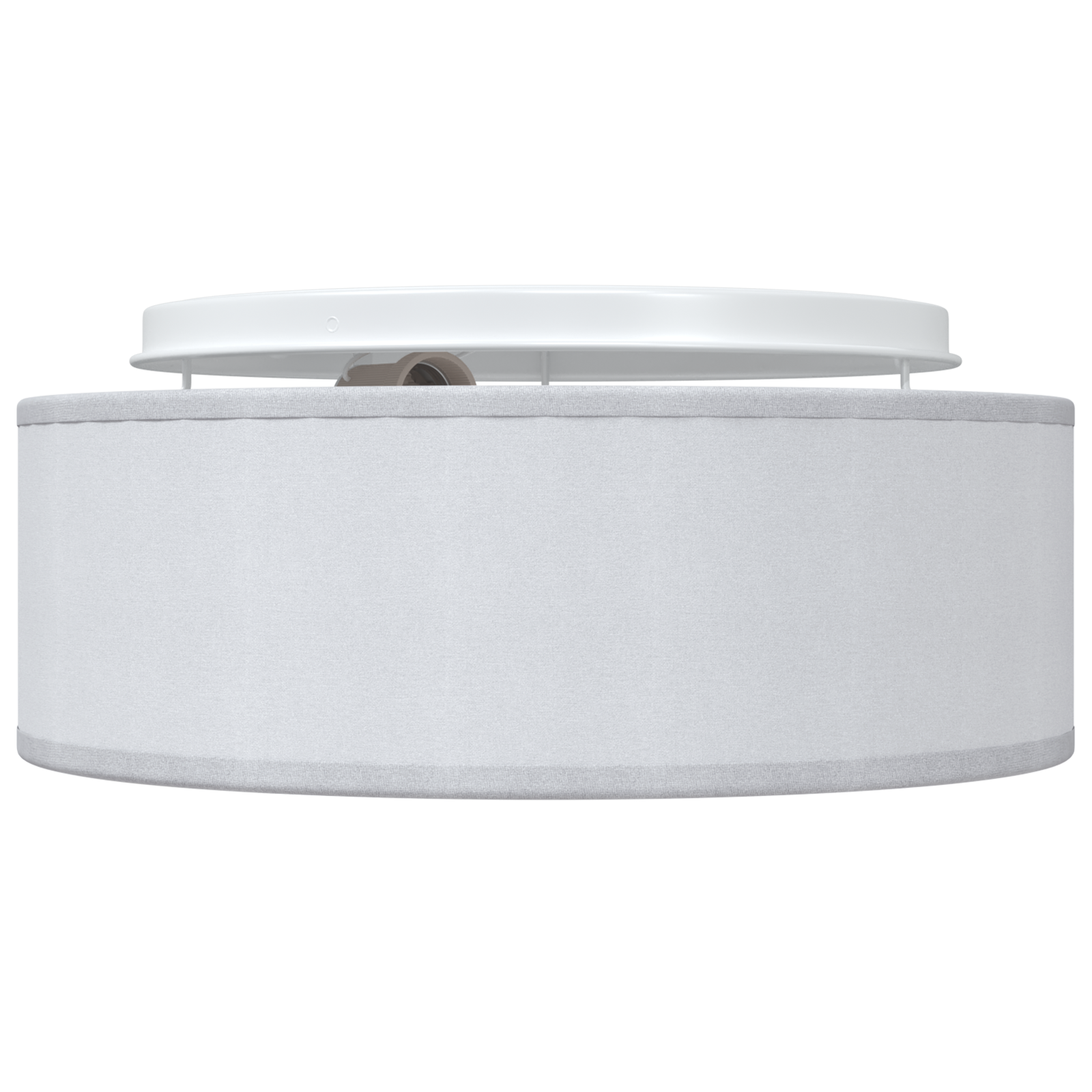 Ceiling Lights Flush Mount Grey Ø 30 cm Fabric E27 - Image 3