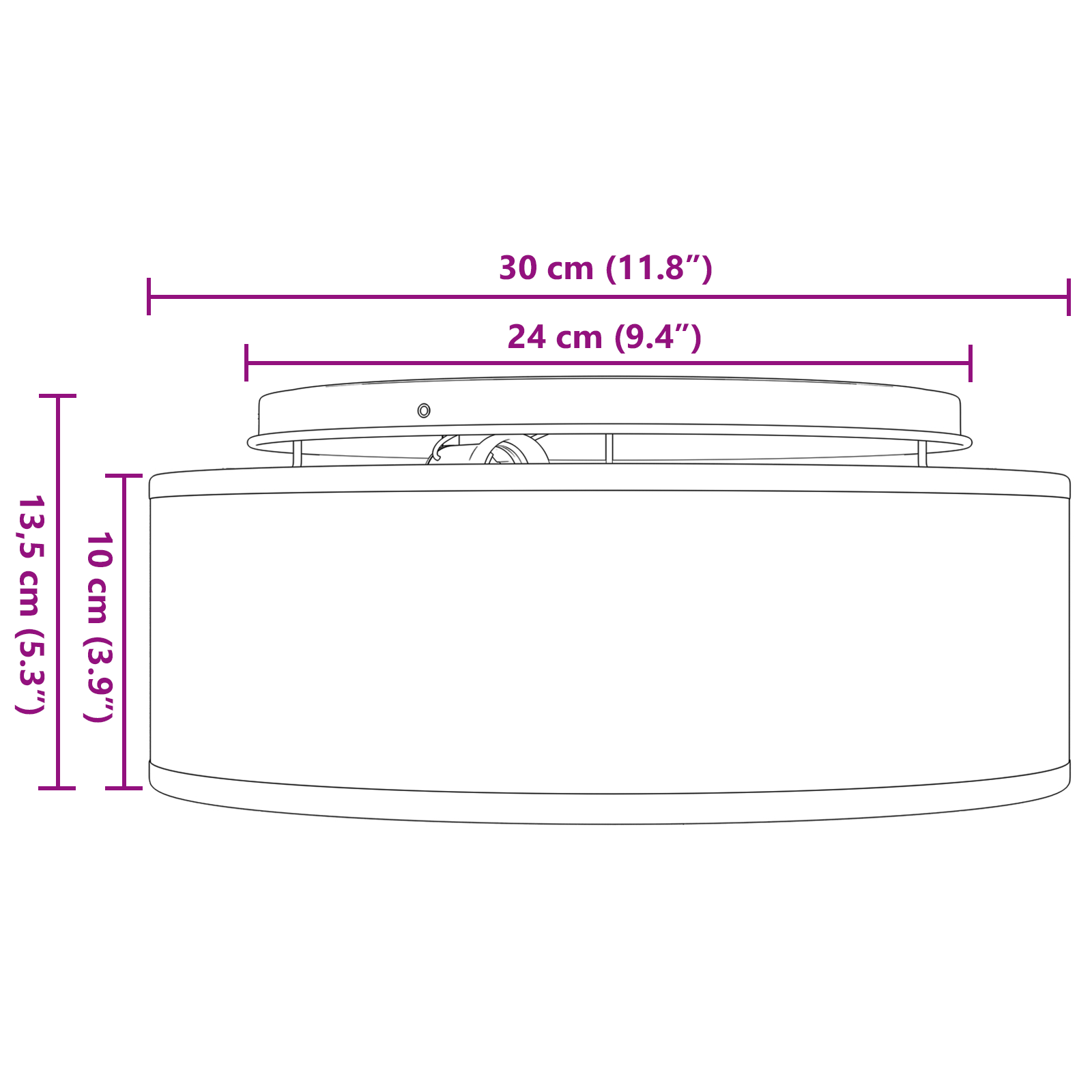 Ceiling Lights Flush Mount Taupe 30 cm Fabric E27 - Image 10