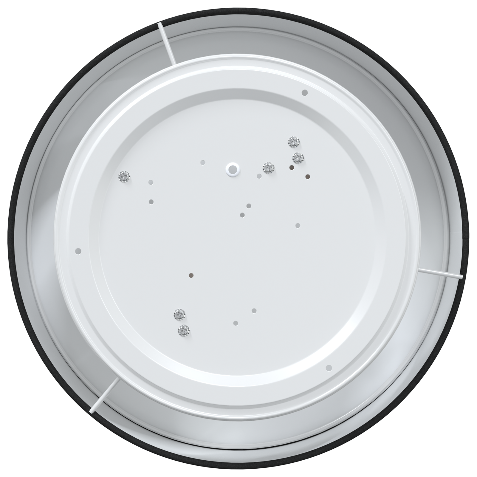 Ceiling Lights Flush Mount Black Ø 38 cm Fabric E27 - Image 4