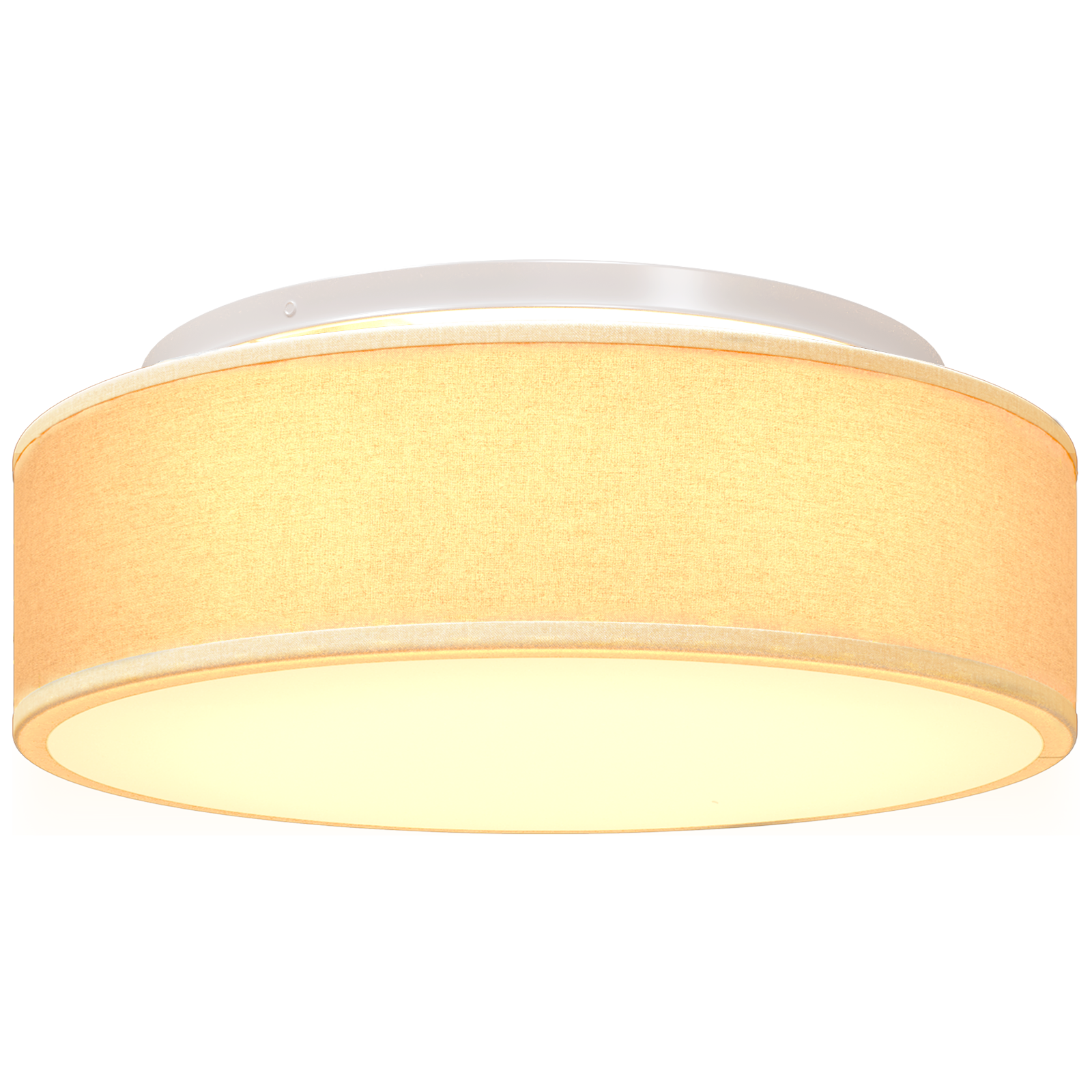 Ceiling Lights Flush Mount White Ø 38 cm Fabric E27 - Image 8