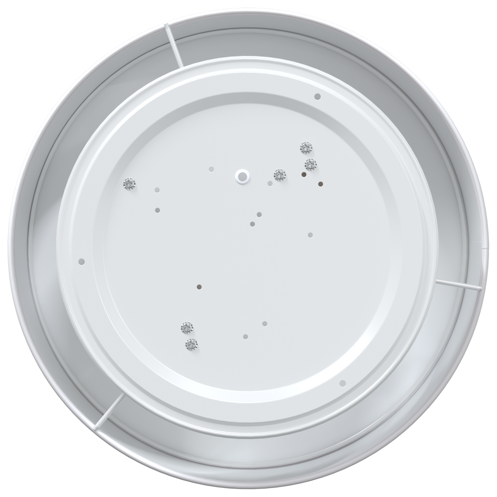 Ceiling Lights Flush Mount White Ø 38 cm Fabric E27 - Image 4