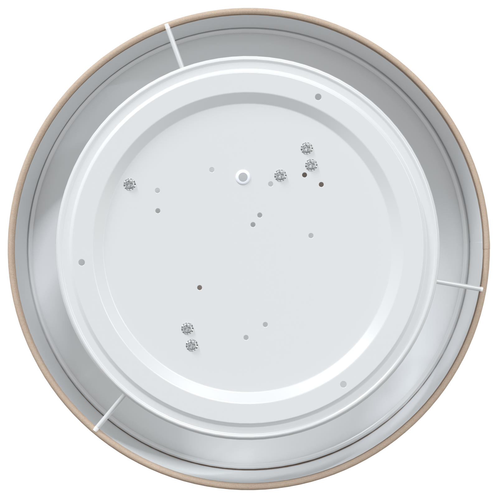 Ceiling Lights Flush Mount Taupe Ø 38 cm Fabric E27 - Image 4