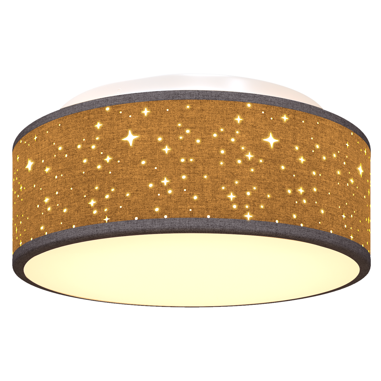 Ceiling Lights with Starry Lampshade Black Ø 30 cm Fabric E27 - Image 8
