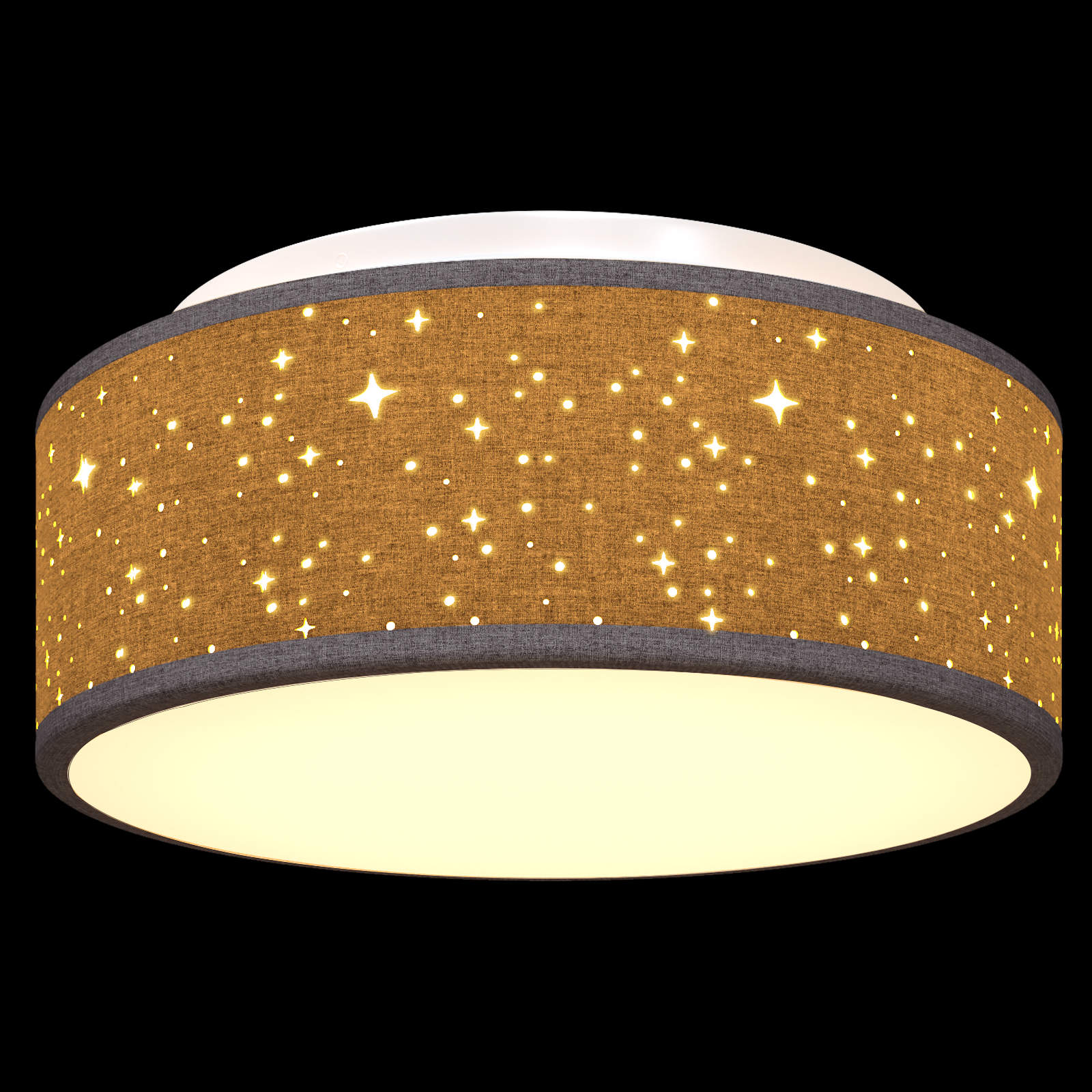 Ceiling Lights with Starry Lampshade Black Ø 30 cm Fabric E27 - Image 9