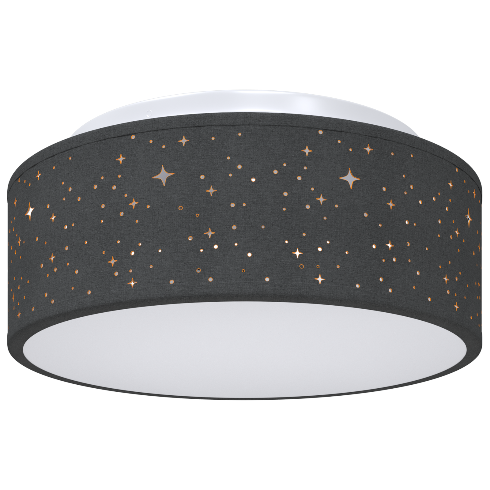 Ceiling Lights with Starry Lampshade Black Ø 30 cm Fabric E27 - Image 2
