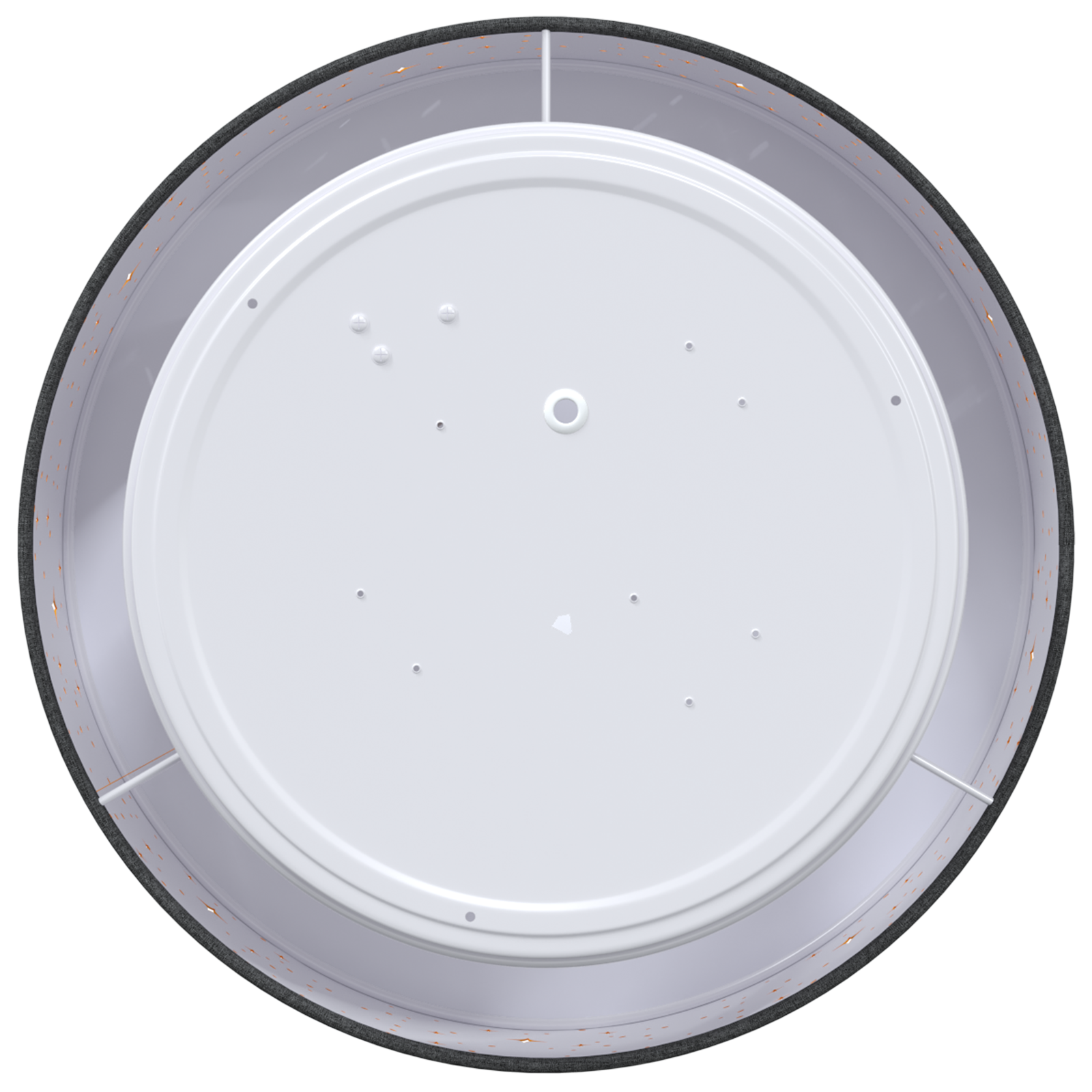 Ceiling Lights with Starry Lampshade Black Ø 30 cm Fabric E27 - Image 4