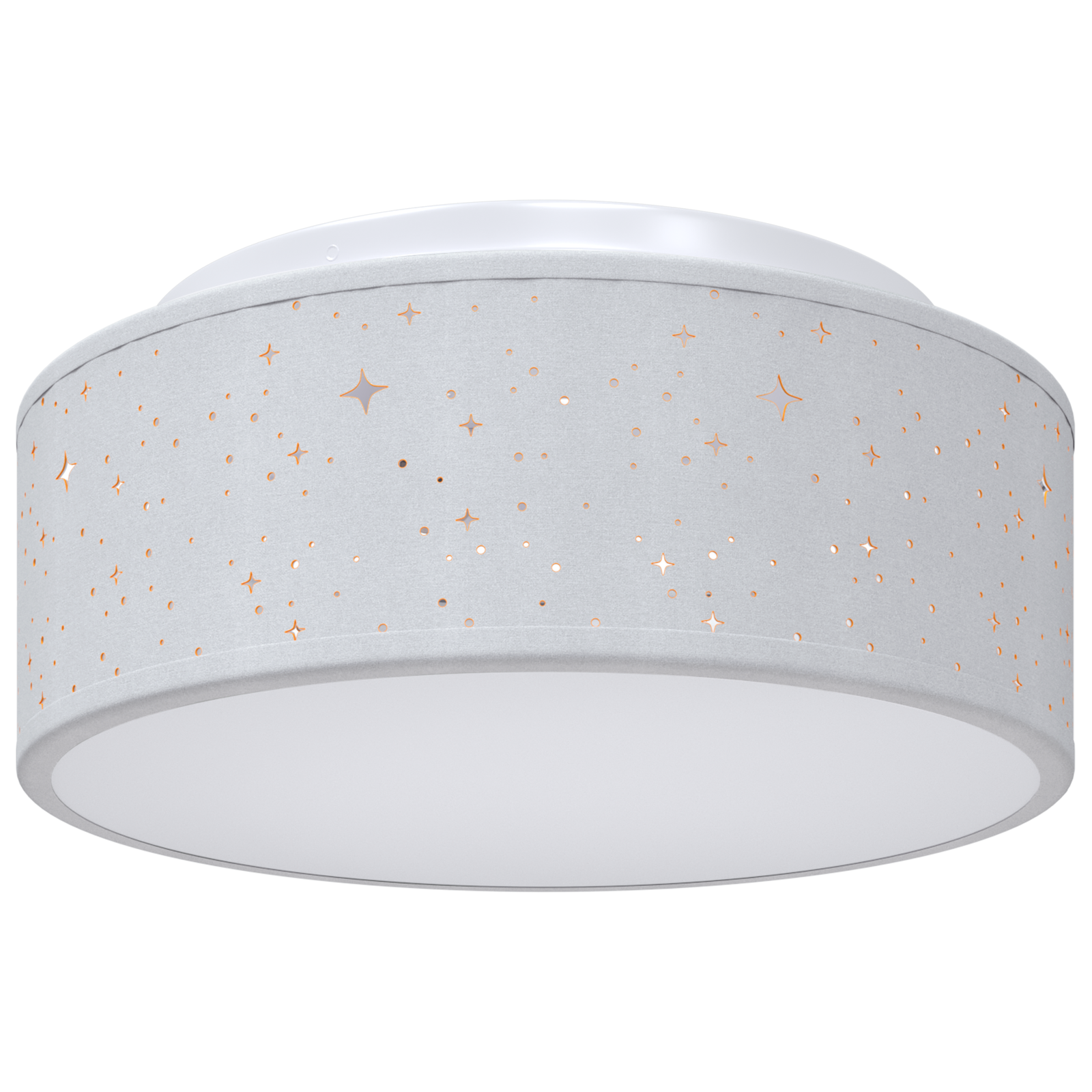 Ceiling Lights with Starry Lampshade Grey Ø 30 cm Fabric E27 - Image 2