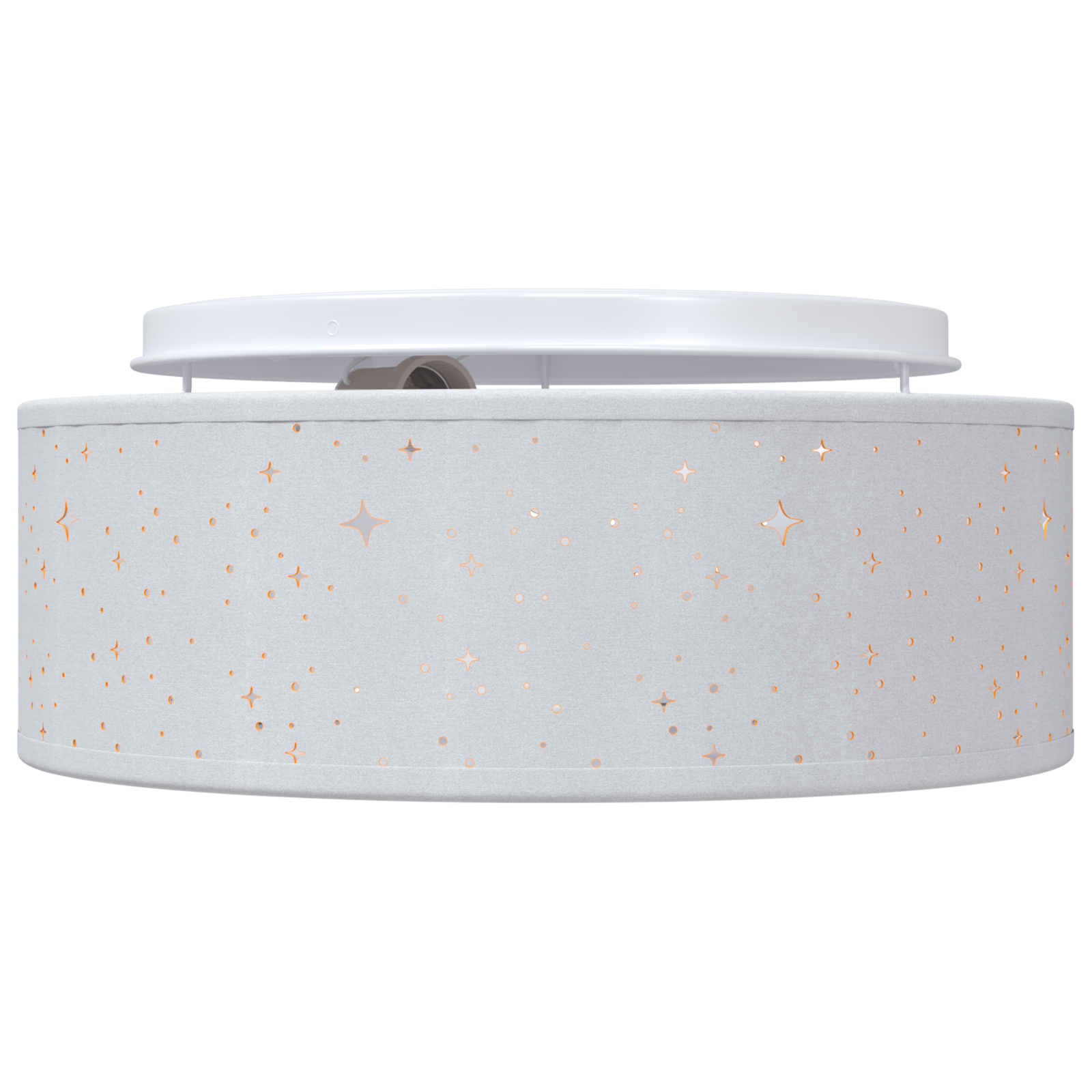 Ceiling Lights with Starry Lampshade Grey Ø 30 cm Fabric E27 - Image 3