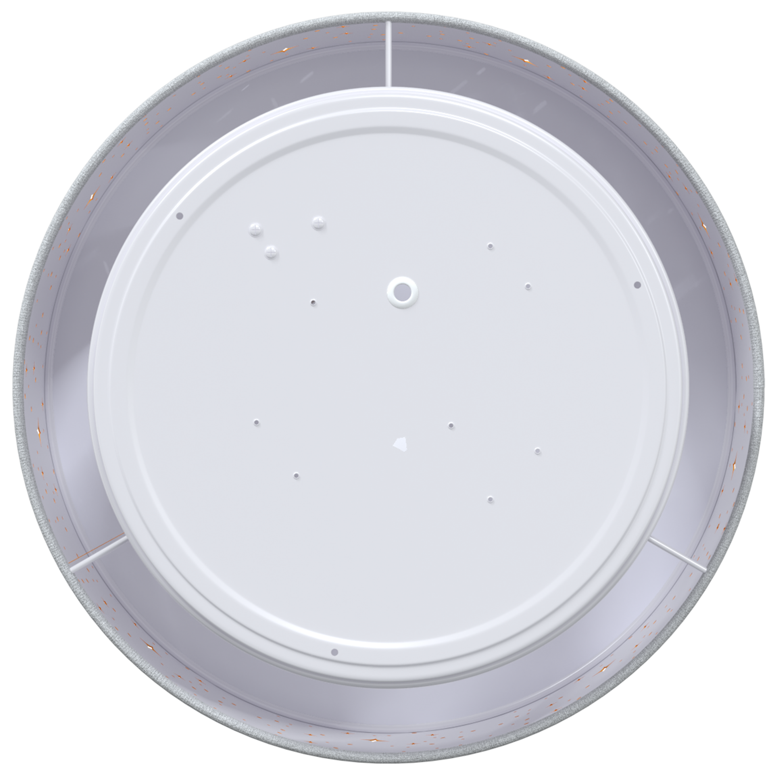 Ceiling Lights with Starry Lampshade Grey Ø 30 cm Fabric E27 - Image 4