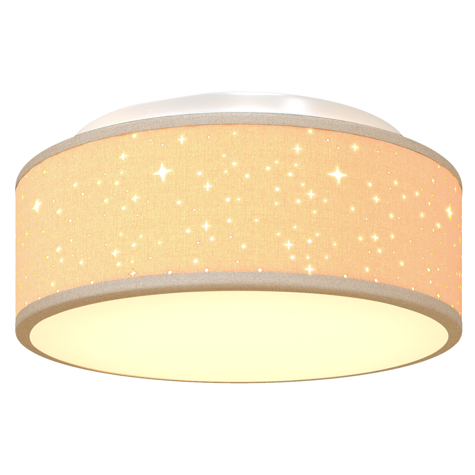 Ceiling Lights with Starry Lampshade Taupe Ø 30 cm Fabric E27 - Image 8