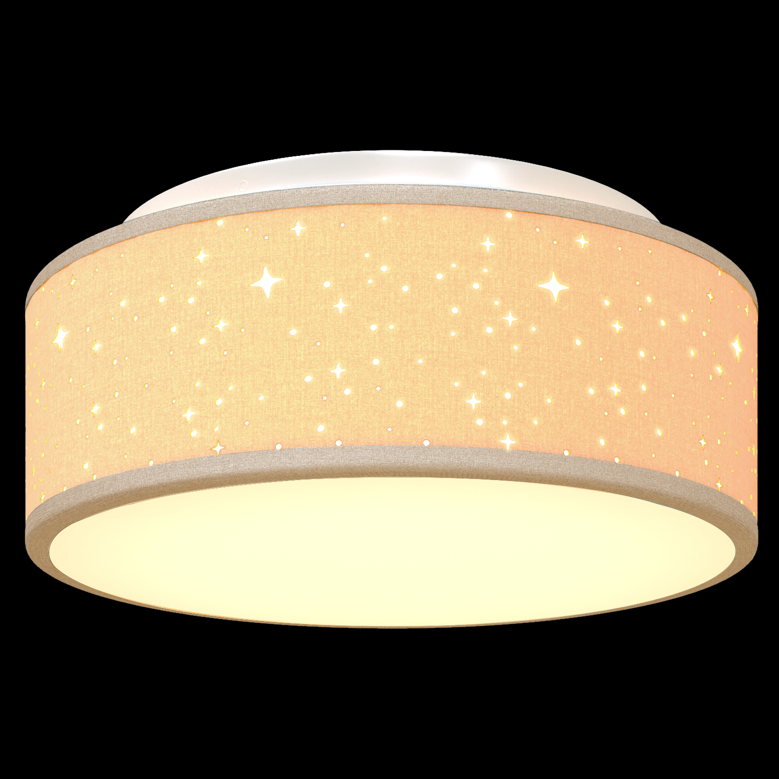 Ceiling Lights with Starry Lampshade Taupe Ø 30 cm Fabric E27 - Image 9