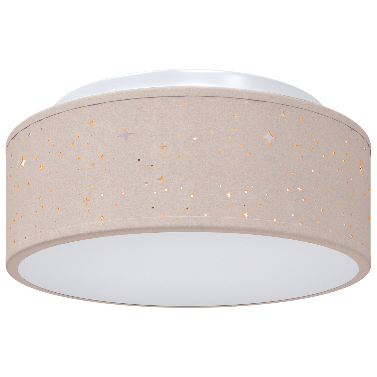 Ceiling Lights with Starry Lampshade Taupe Ø 30 cm Fabric E27 - Image 2