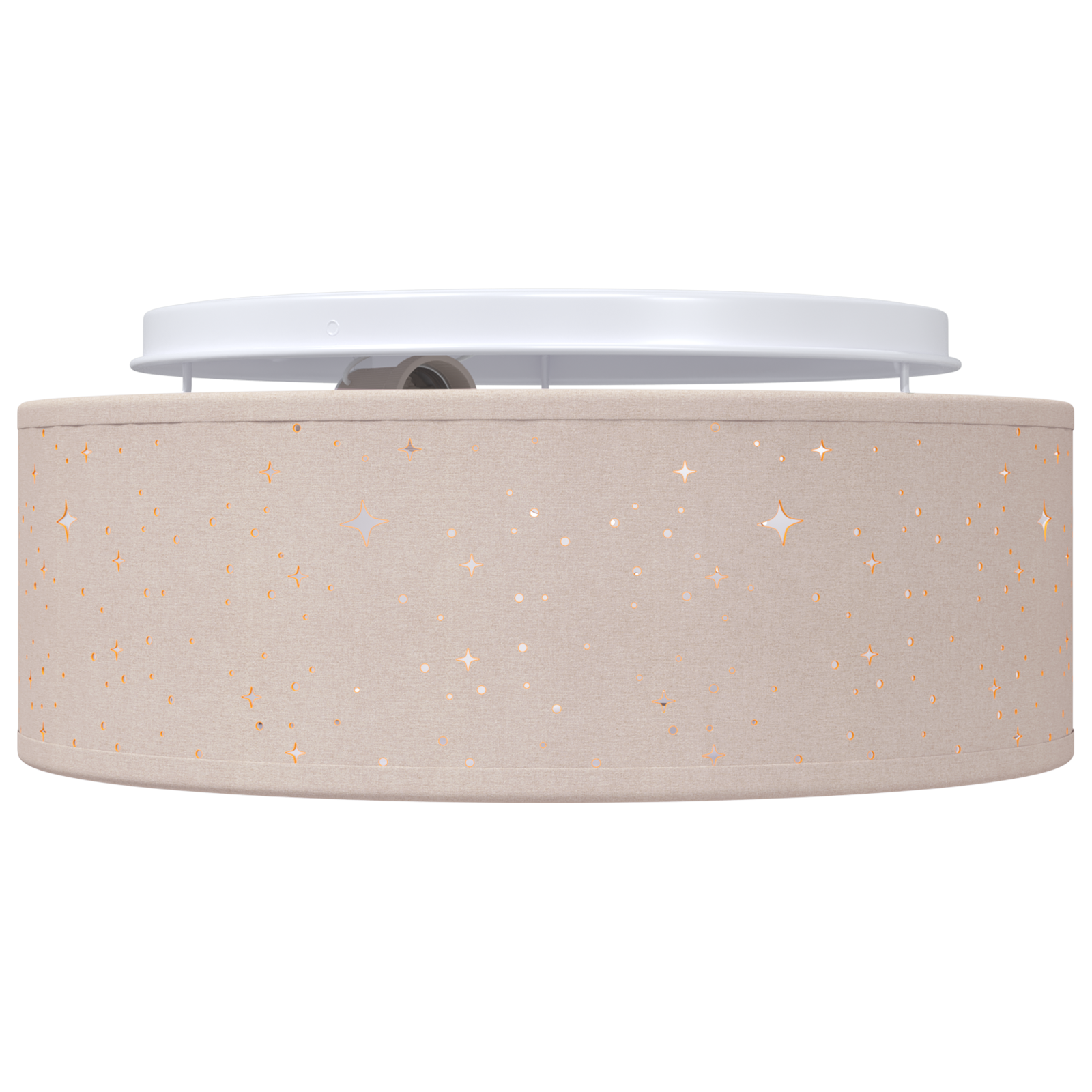 Ceiling Lights with Starry Lampshade Taupe Ø 30 cm Fabric E27 - Image 3