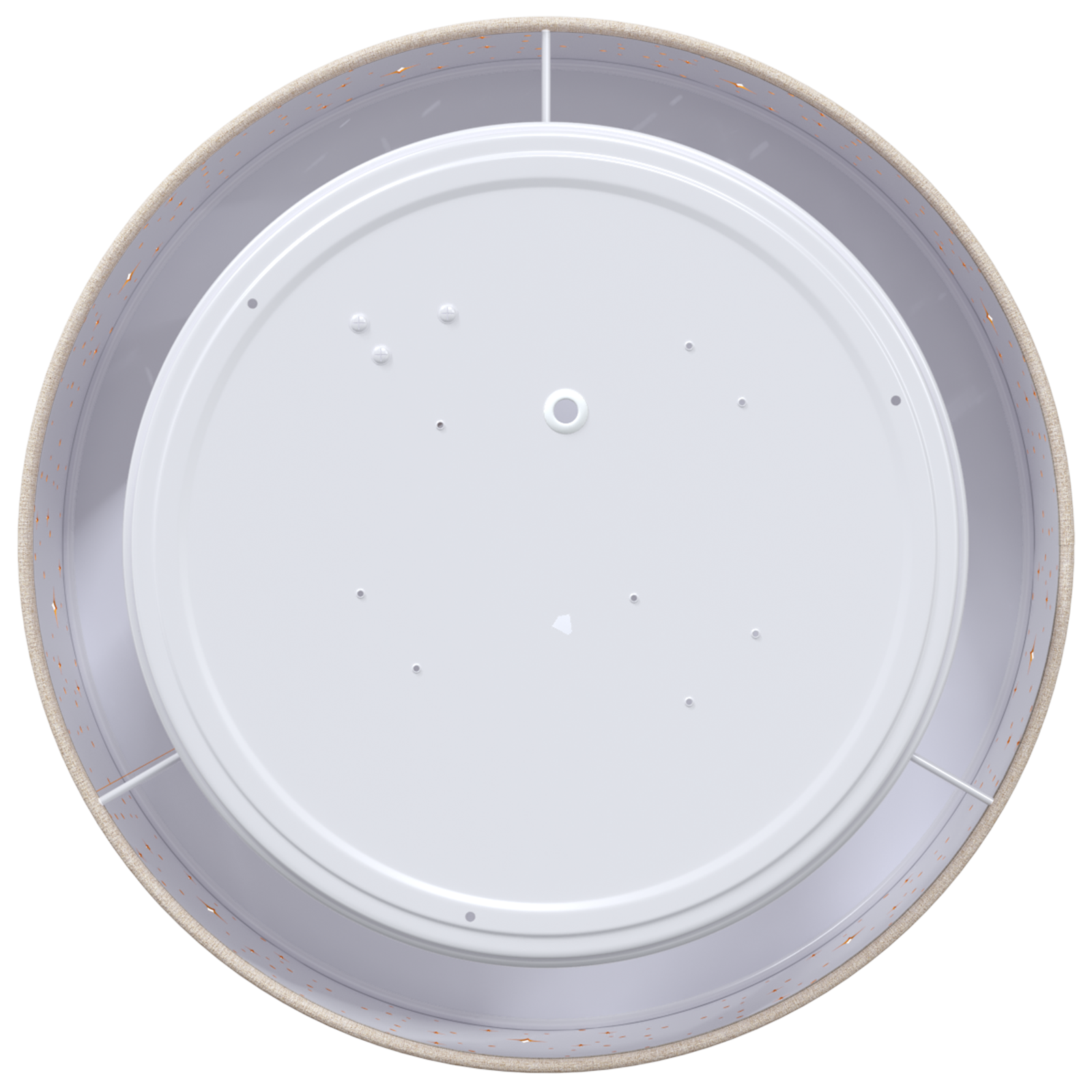 Ceiling Lights with Starry Lampshade Taupe Ø 30 cm Fabric E27 - Image 4