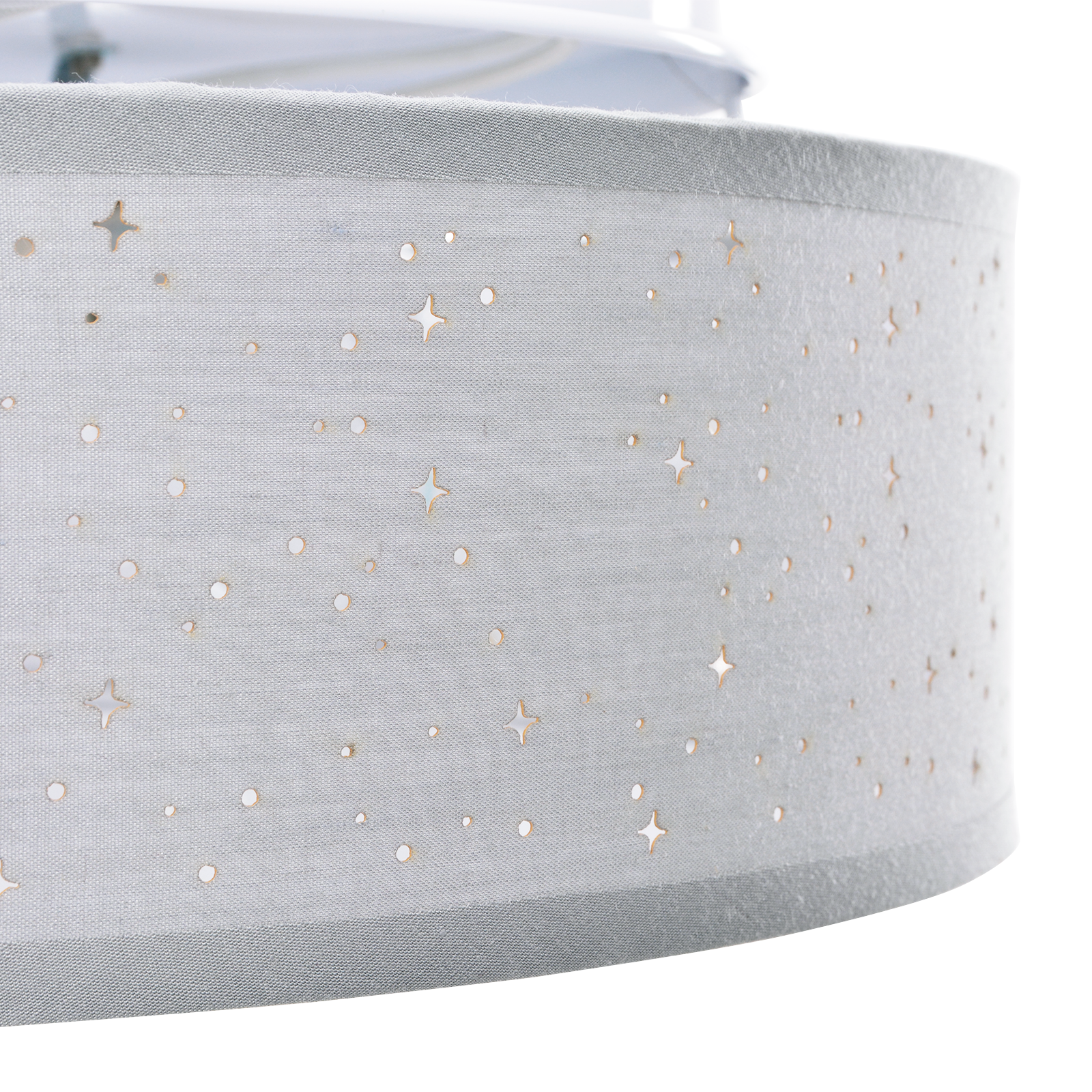 Ceiling Lights with Starry Lampshade Grey Ø 38 cm Fabric E27 - Image 6