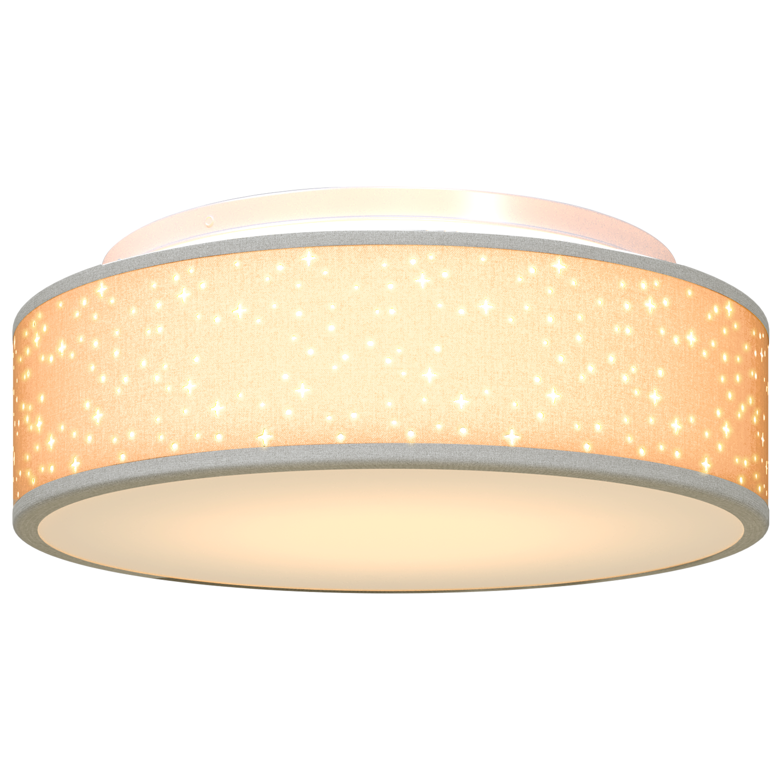 Ceiling Lights with Starry Lampshade Grey Ø 38 cm Fabric E27 - Image 8