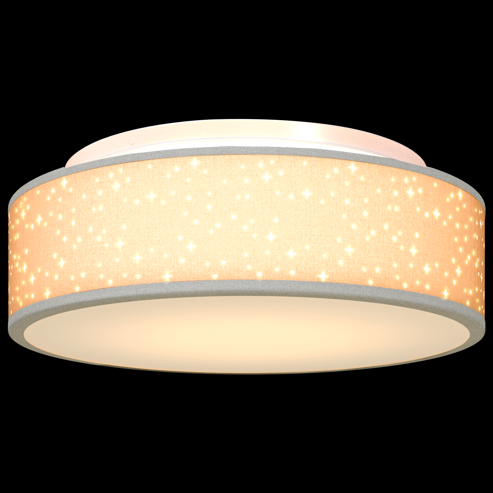 Ceiling Lights with Starry Lampshade Grey Ø 38 cm Fabric E27 - Image 9