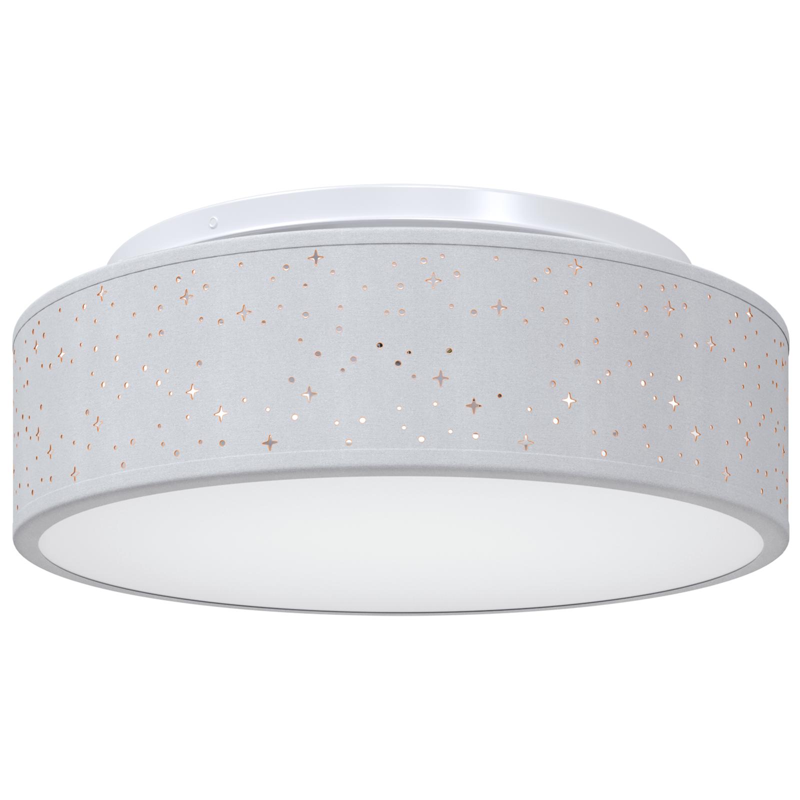 Ceiling Lights with Starry Lampshade Grey Ø 38 cm Fabric E27 - Image 2