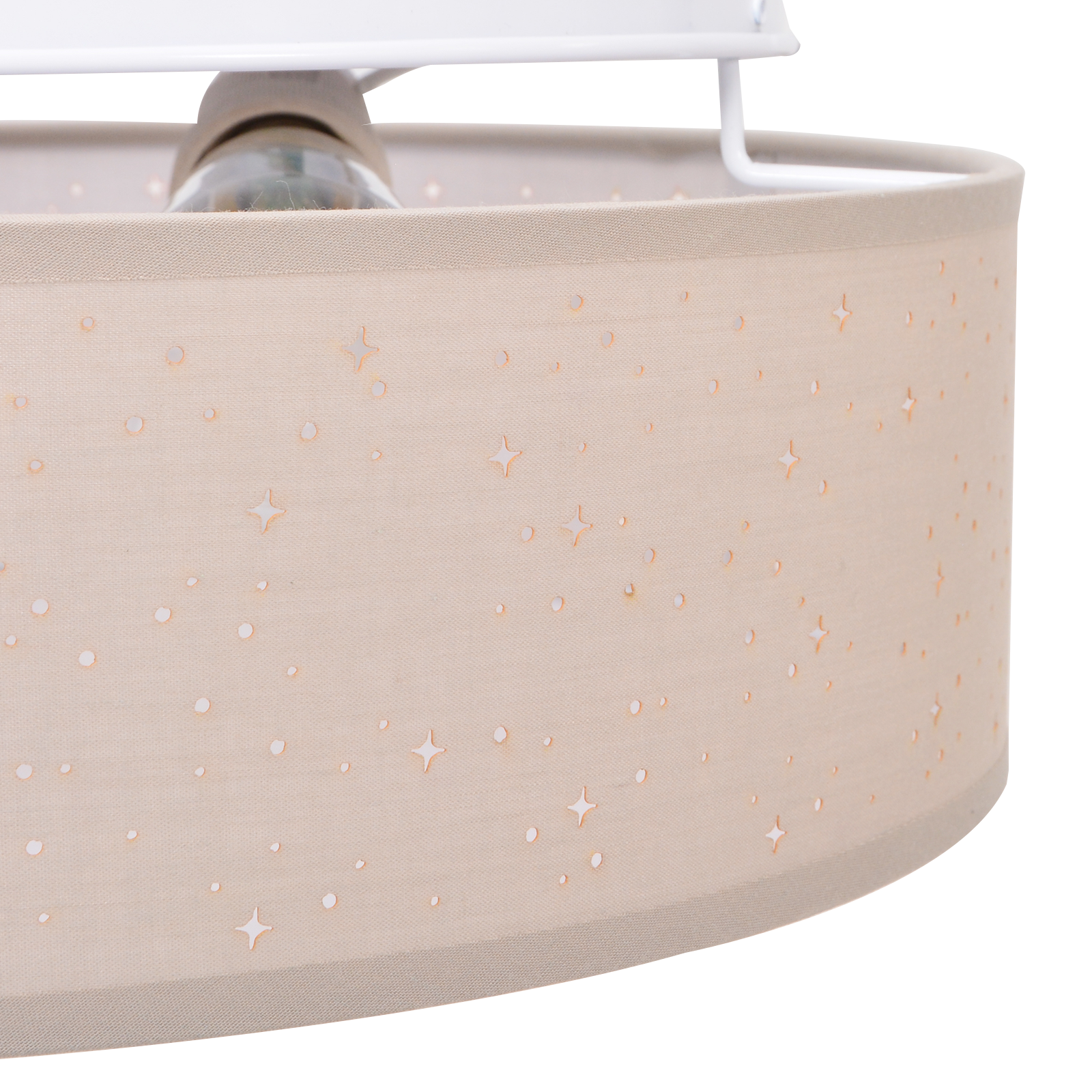 Ceiling Lights with Starry Lampshade Taupe Ø 38 cm Fabric E27 - Image 6