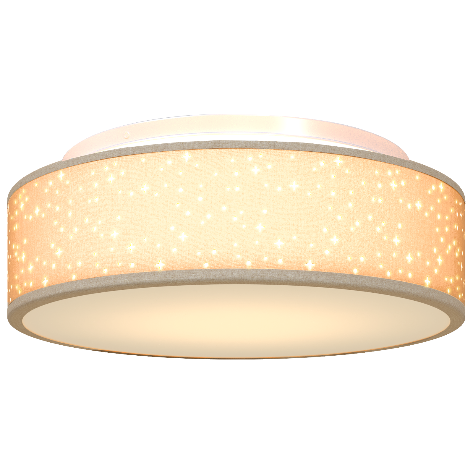 Ceiling Lights with Starry Lampshade Taupe Ø 38 cm Fabric E27 - Image 8