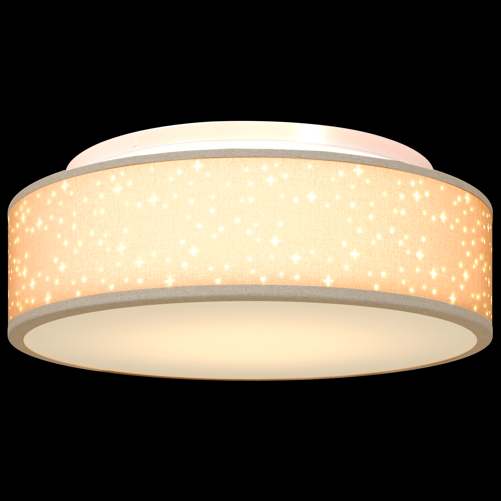 Ceiling Lights with Starry Lampshade Taupe Ø 38 cm Fabric E27 - Image 9