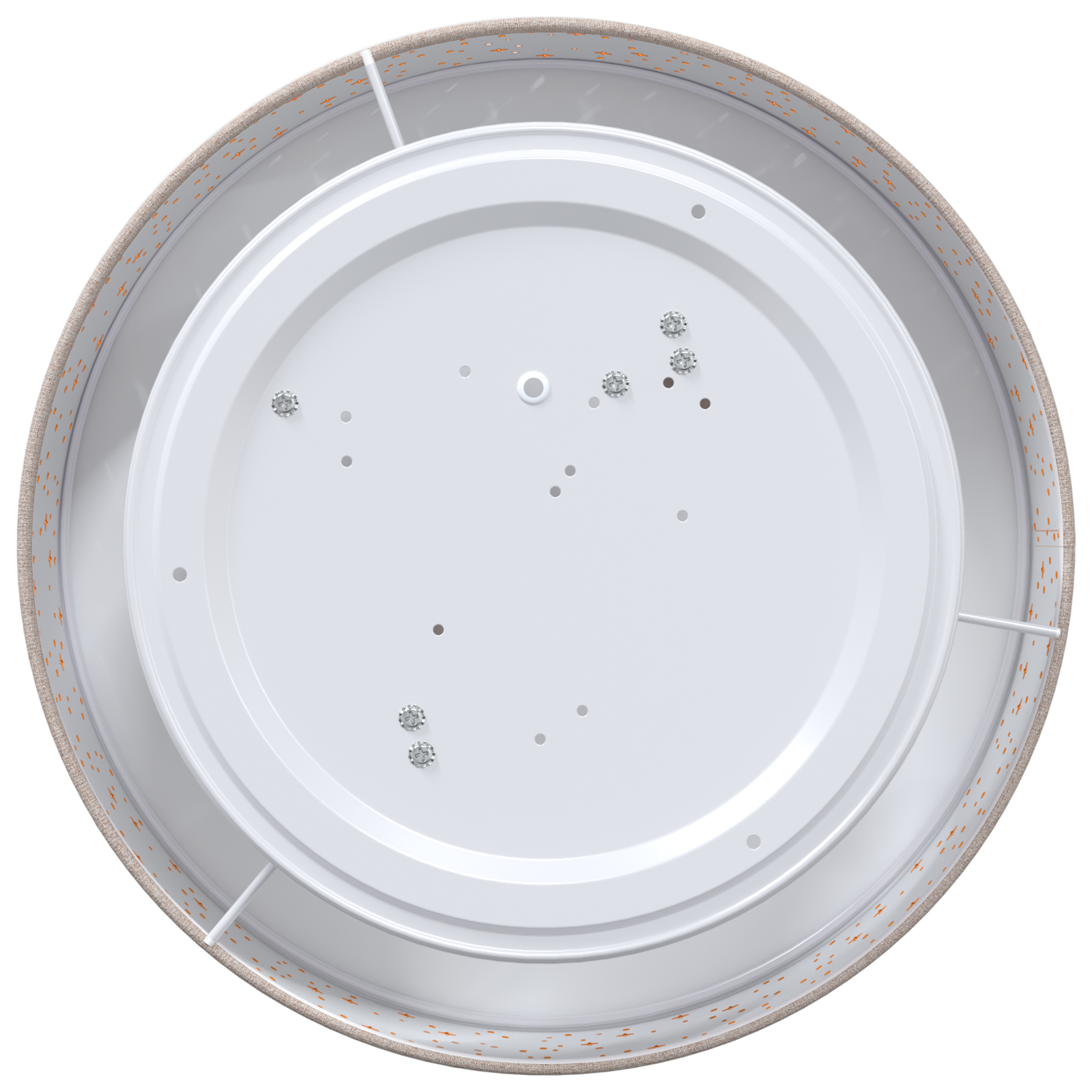 Ceiling Lights with Starry Lampshade Taupe Ø 38 cm Fabric E27 - Image 4