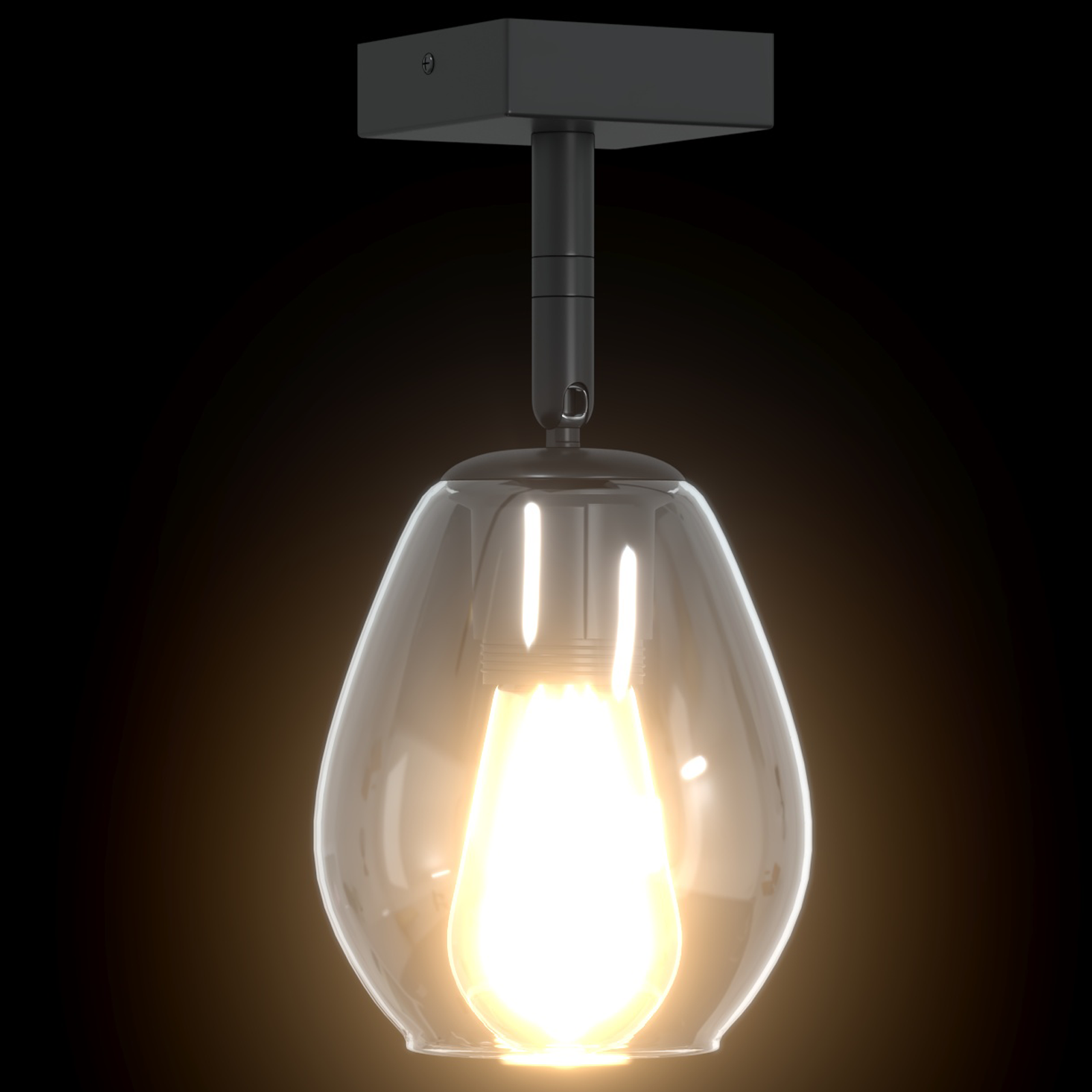 Ceiling Lights with Adjustable Glass Lampshade Anthracite E27 - Image 7