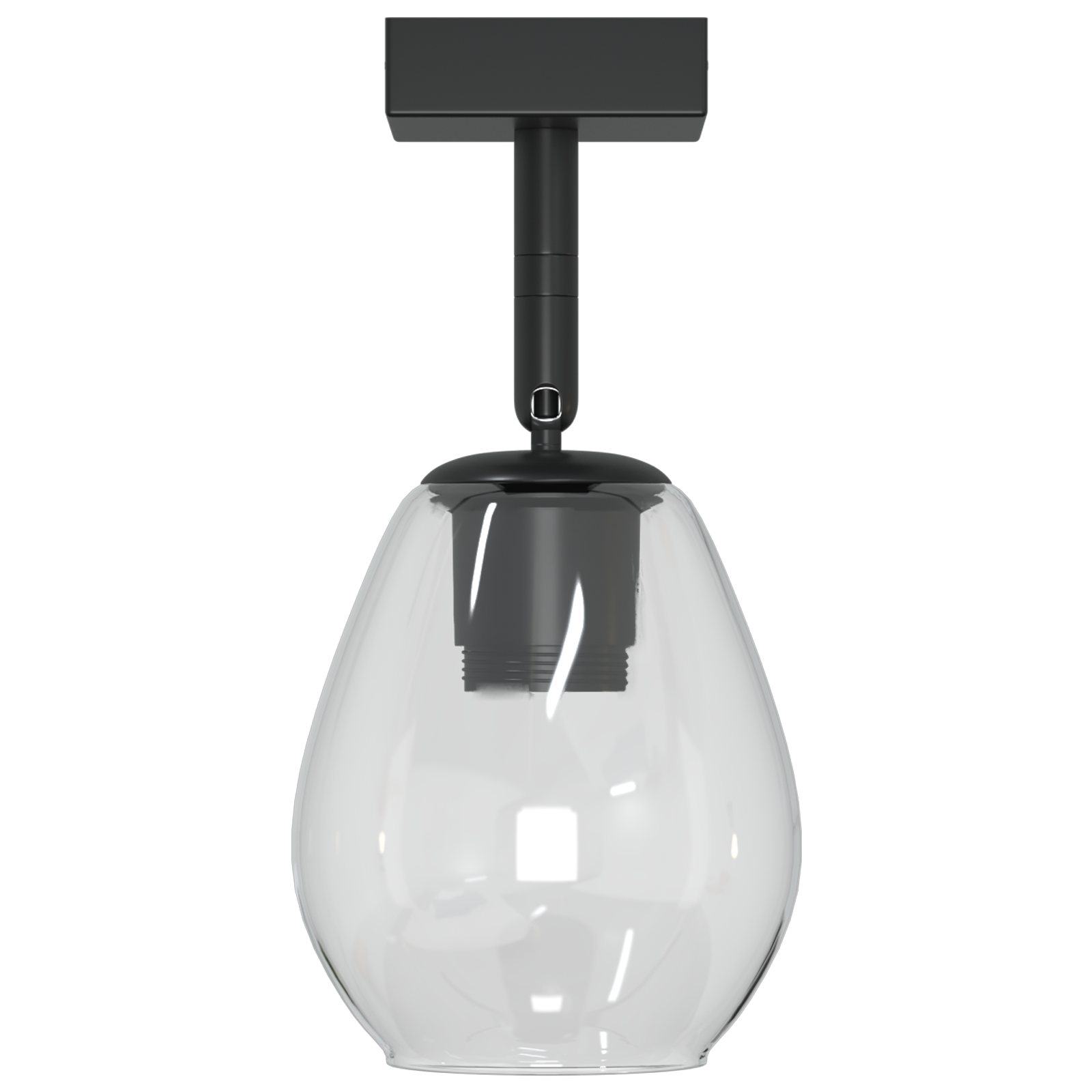 Ceiling Lights with Adjustable Glass Lampshade Anthracite E27 - Image 3