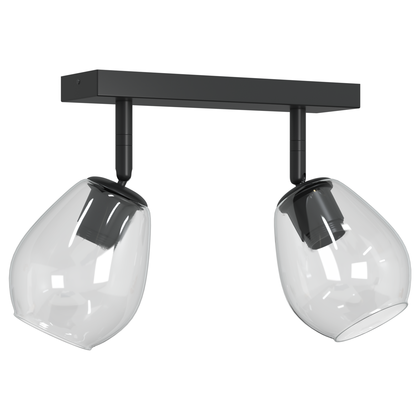 Ceiling Lights with Adjustable Glass Lampshade Anthracite E27 - Image 2