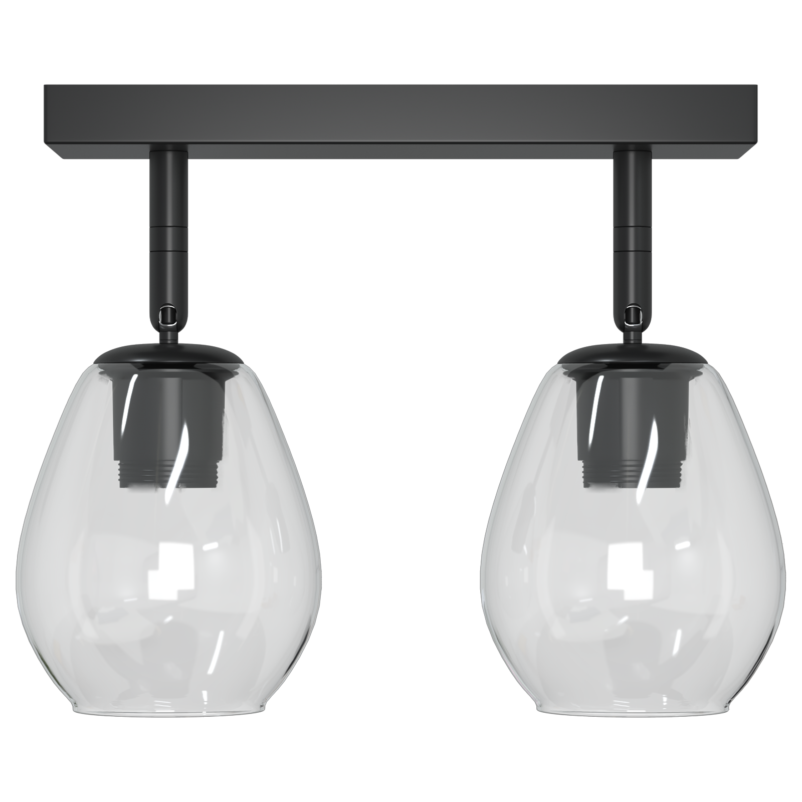 Ceiling Lights with Adjustable Glass Lampshade Anthracite E27 - Image 4