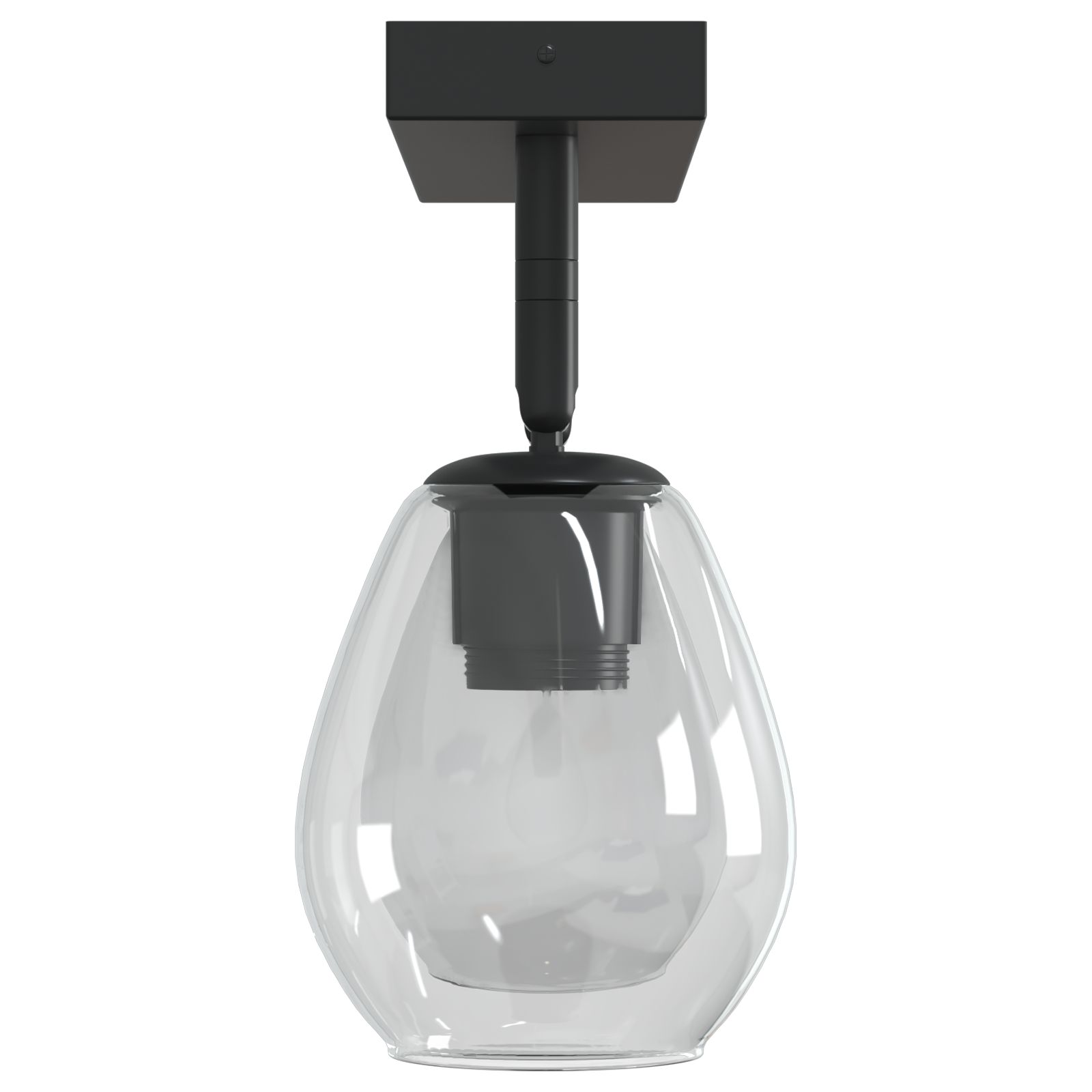 Ceiling Lights with Adjustable Glass Lampshade Anthracite E27 - Image 5
