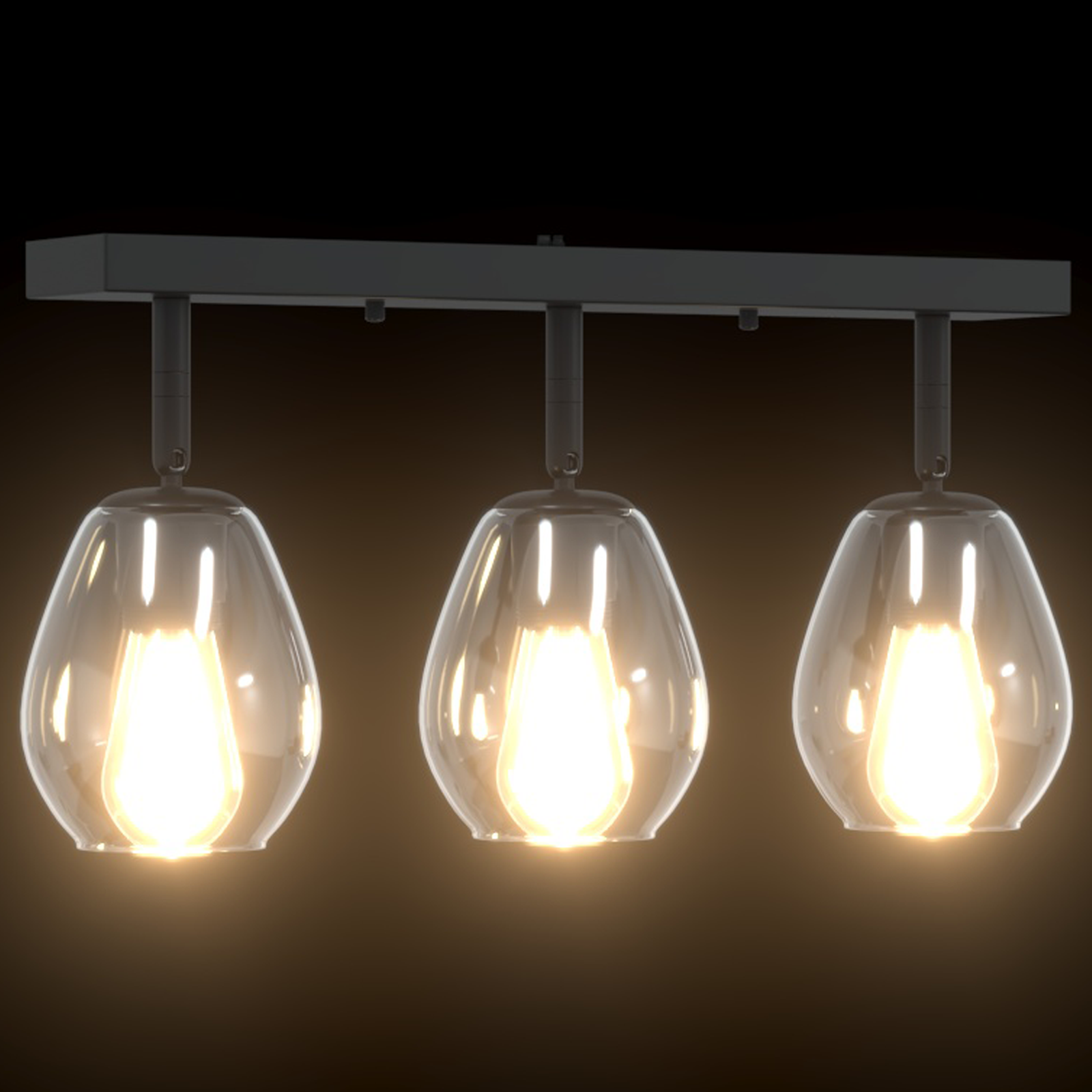 Ceiling Lights with Adjustable Glass Lampshade in Anthracite, E27 - Image 8