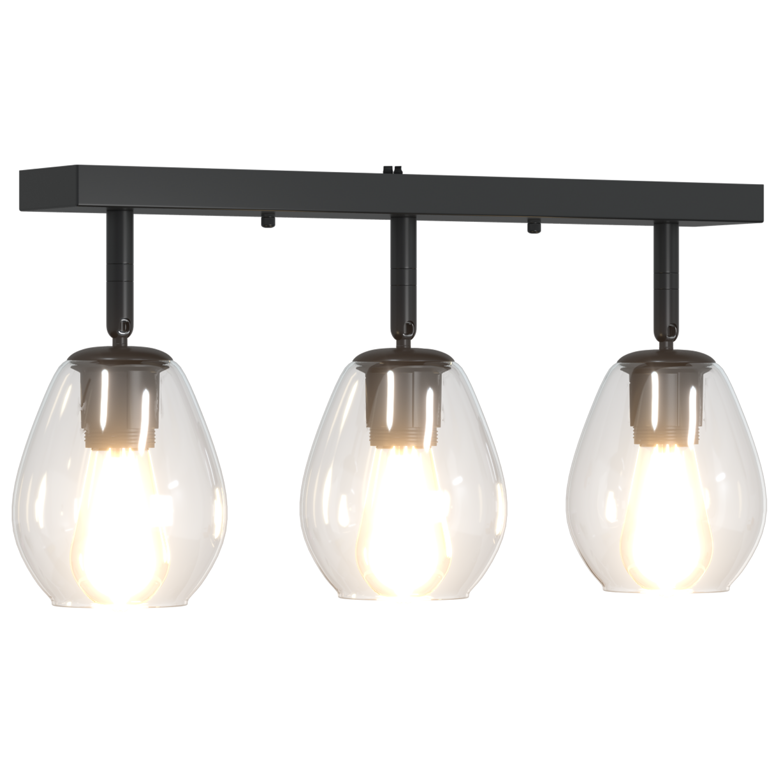 Ceiling Lights with Adjustable Glass Lampshade in Anthracite, E27 - Image 9