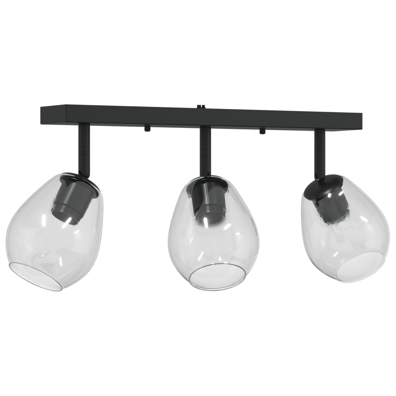 Ceiling Lights with Adjustable Glass Lampshade in Anthracite, E27 - Image 2