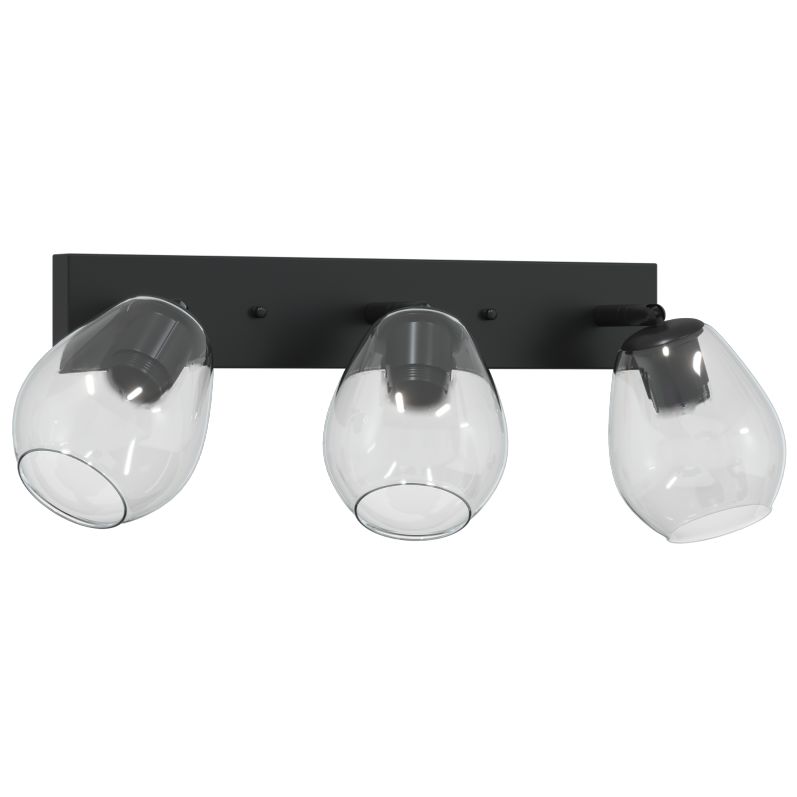 Ceiling Lights with Adjustable Glass Lampshade in Anthracite, E27 - Image 3