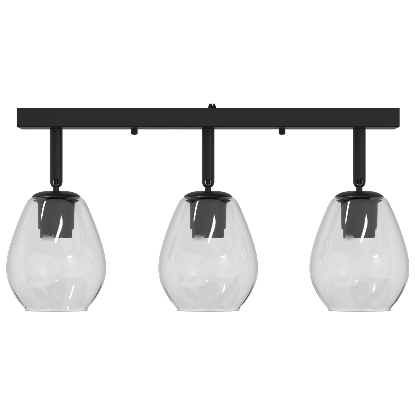Ceiling Lights with Adjustable Glass Lampshade in Anthracite, E27 - Image 4