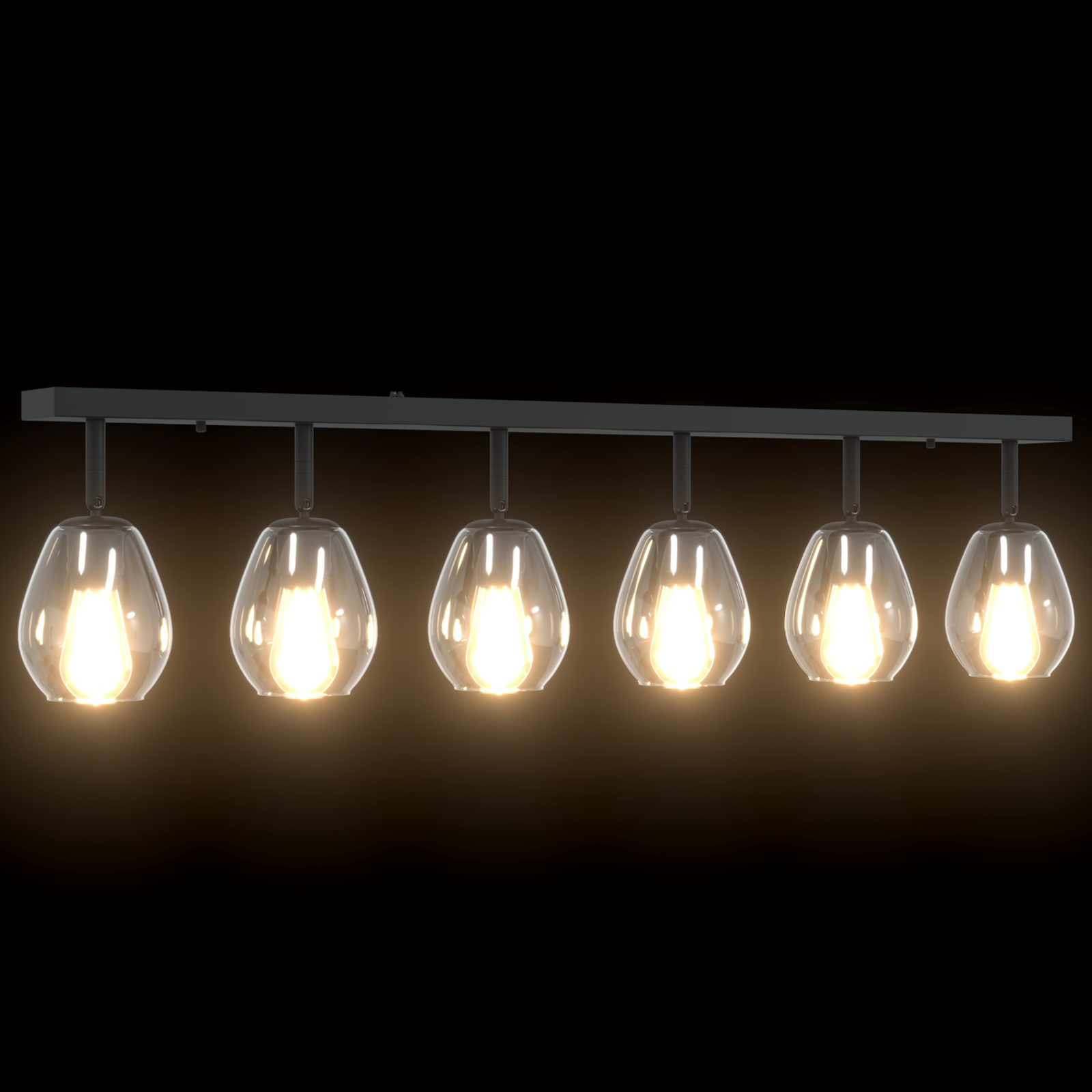 Ceiling Lights with Adjustable Glass Lampshade in Anthracite E27 - Image 8