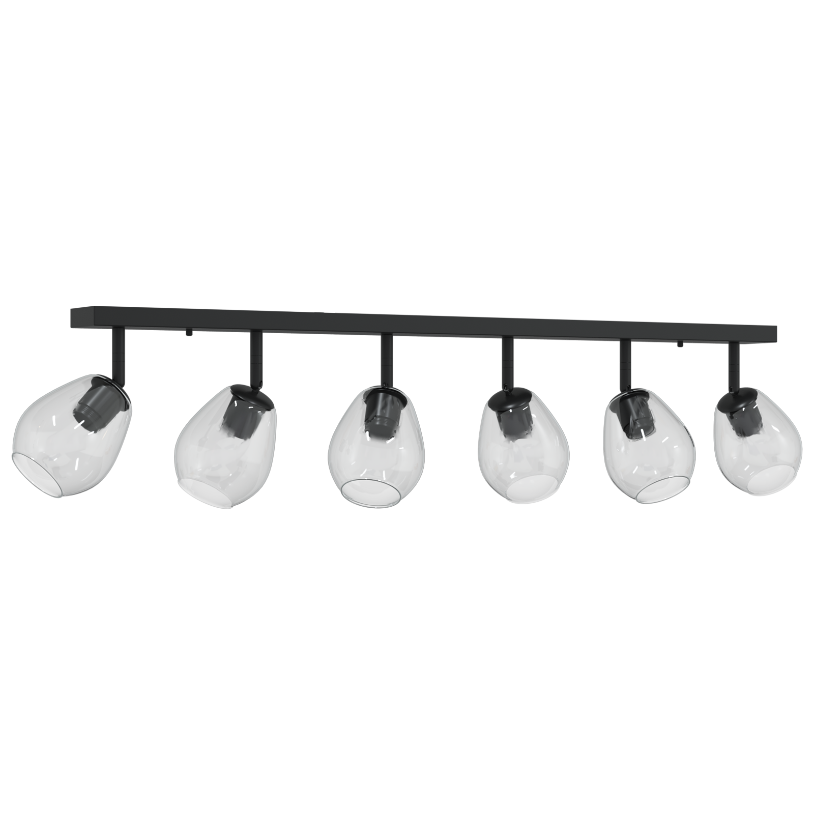 Ceiling Lights with Adjustable Glass Lampshade in Anthracite E27 - Image 2