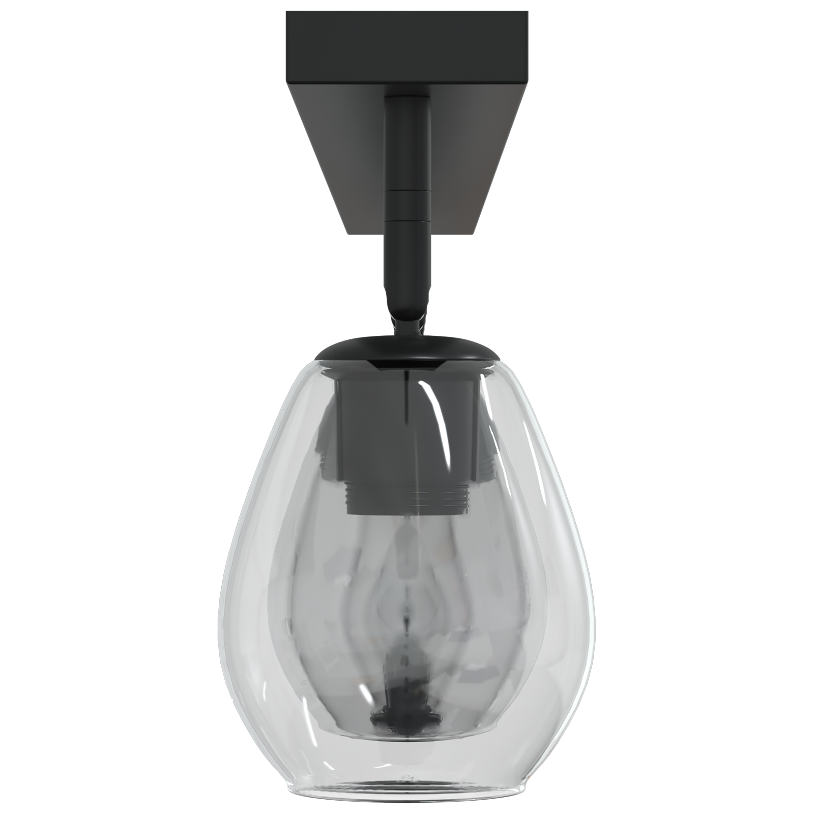 Ceiling Lights with Adjustable Glass Lampshade in Anthracite E27 - Image 5
