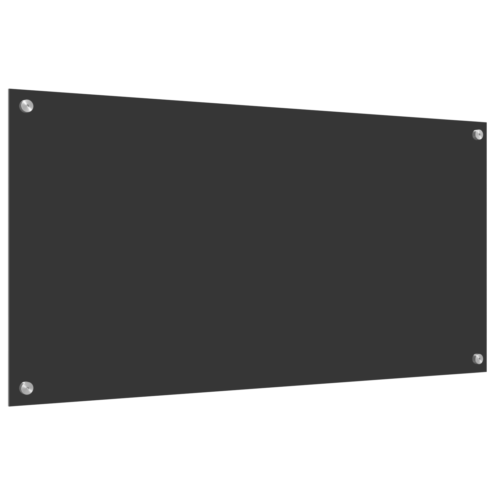 Dark Grey Kitchen Backsplash - 100x50x0.6 cm Tempered Glass - Image 2