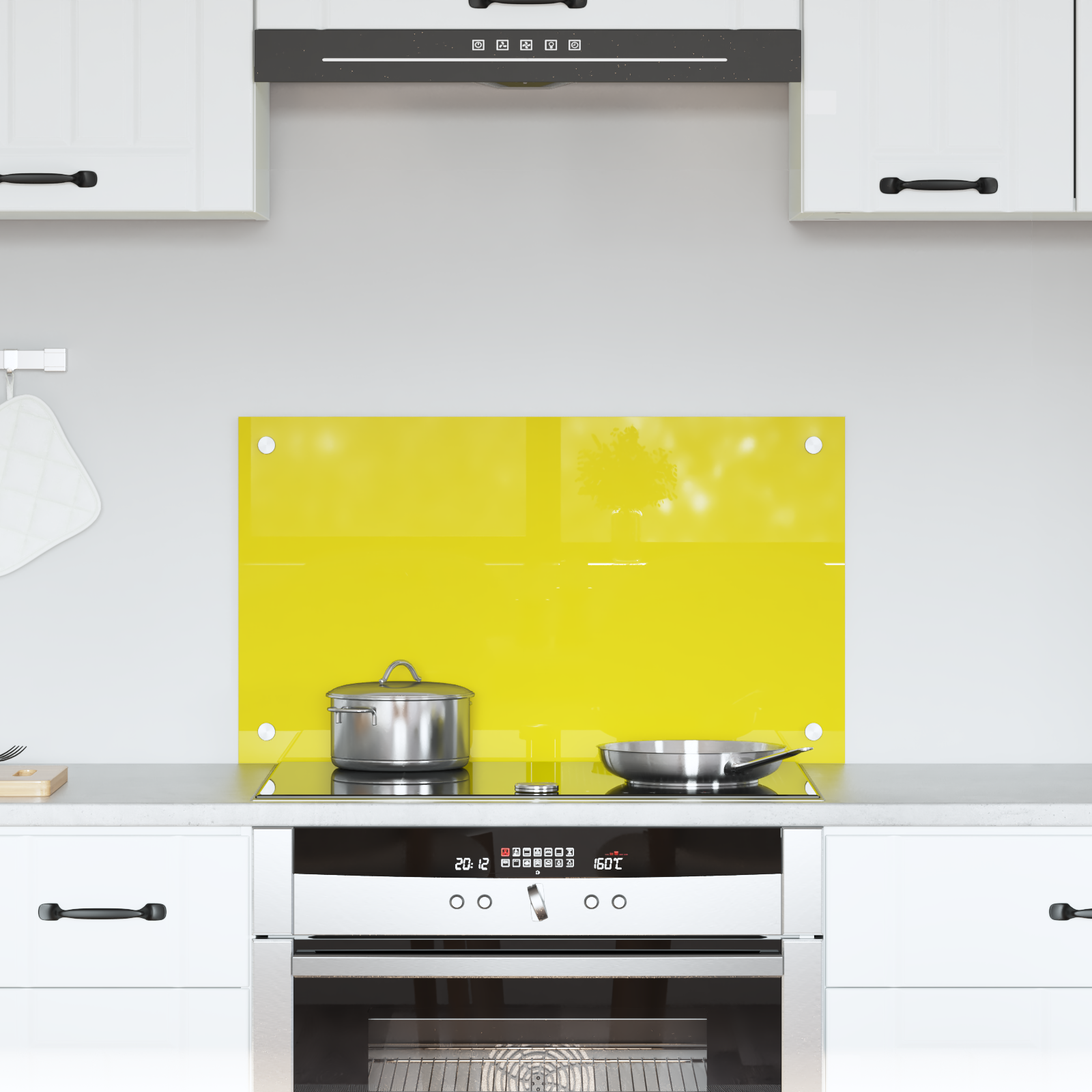 vidaXL Spate de bucătărie Galben 70 x 40 x 0.6 cm sticlă securizată