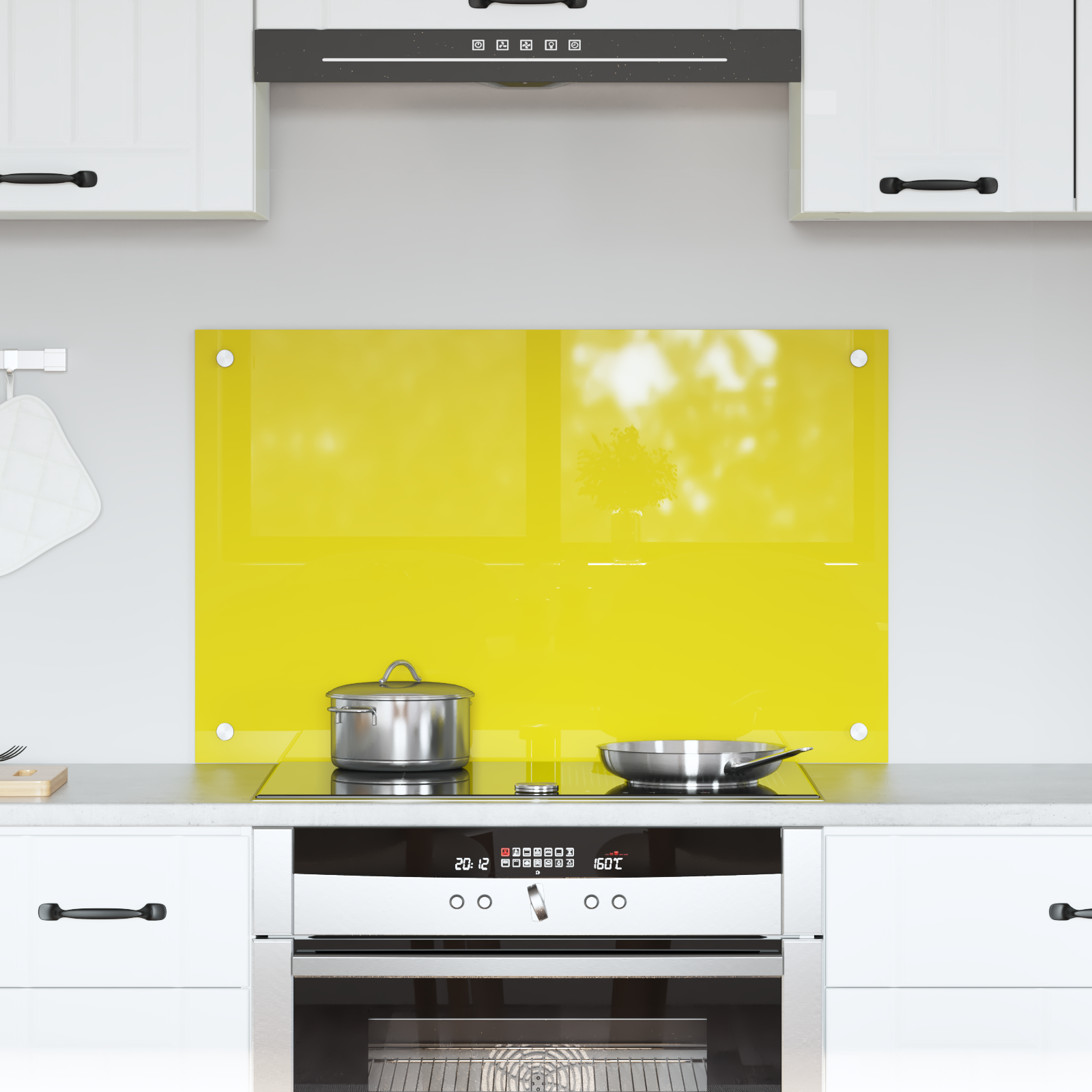 vidaXL Spate de bucătărie Galben 80 x 50 x 0.6 cm sticlă securizată