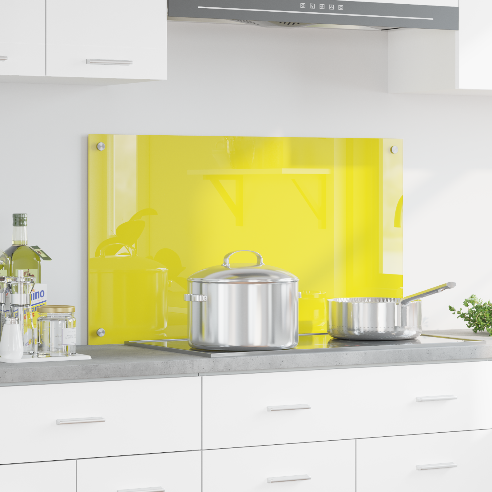 vidaXL Spate de bucătărie Galben 90 x 50 x 0.6 cm sticlă securizată