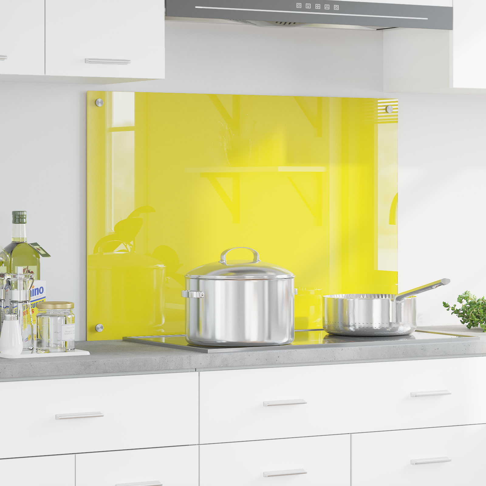 vidaXL Spate de bucătărie Galben 90 x 60 x 0.6 cm sticlă securizată