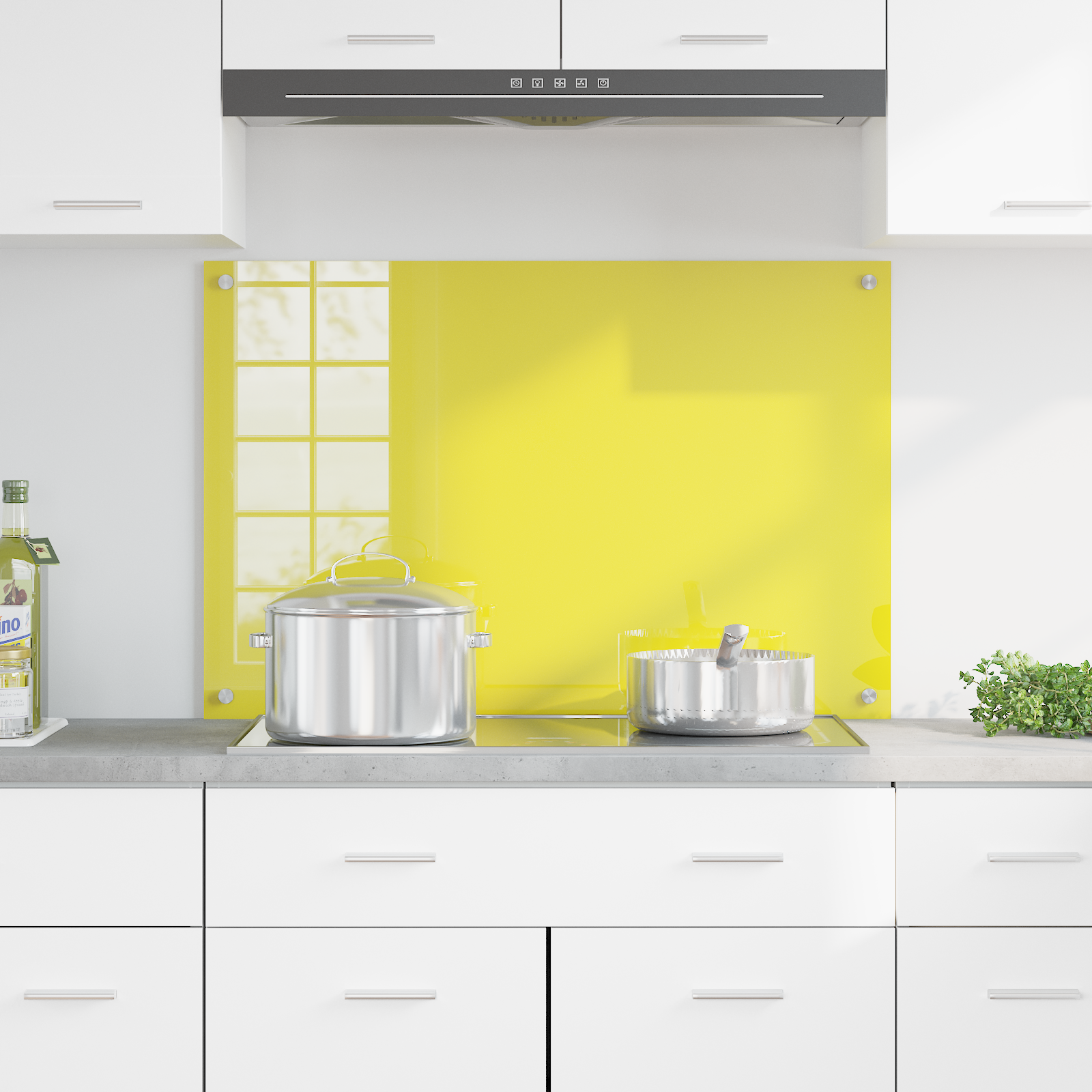 Kitchen Backsplash Yellow 90x60x0.6 cm Tempered Glass - Image 3